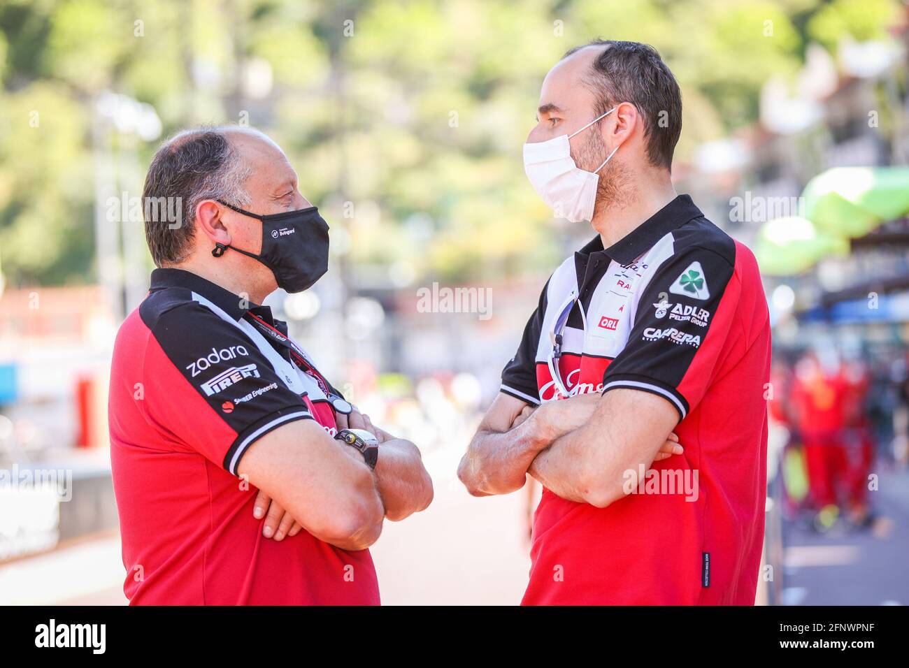 VASSEUR Frederic (fra), Team Principal dell'Alfa Romeo Racing ORLEN, KUBICA Robert (pol), Reserve driver dell'Alfa Romeo Racing ORLEN, ritratto durante il Campionato del mondo di Formula uno 2021, Gran Premio di Monaco dal 20 al 23 maggio a Monaco - Foto Antonin Vincent / DPPI / LiveMedia Foto Stock