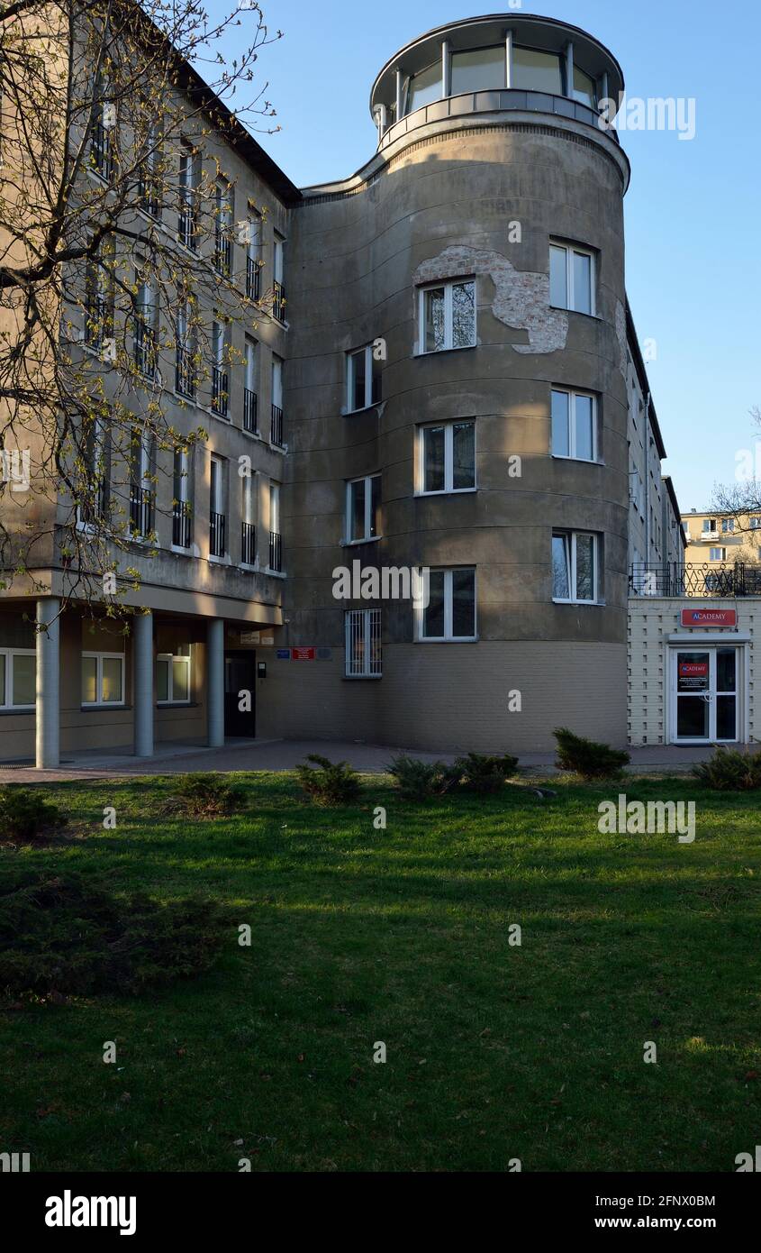 Edificio residenziale di Varsavia Housing cooperative, quartiere Zoliborz, Varsavia, Polonia Foto Stock