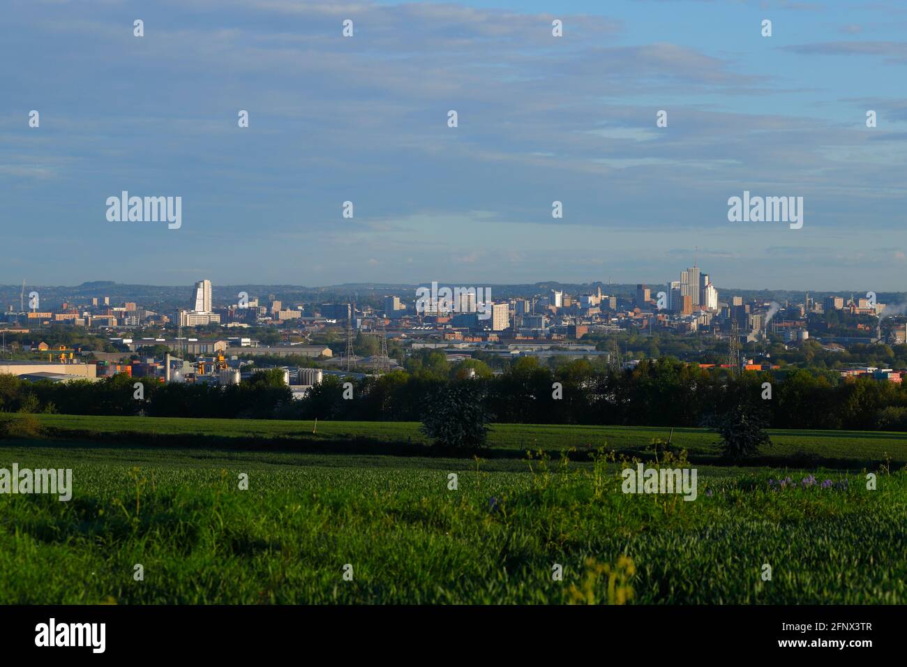 Leeds visto da Rothwell Foto Stock