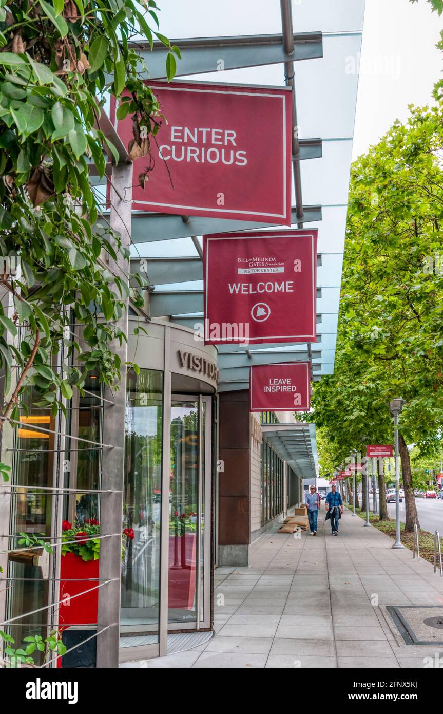 Centro visitatori della Bill & Melinda Gates Foundation di Seattle. Foto Stock