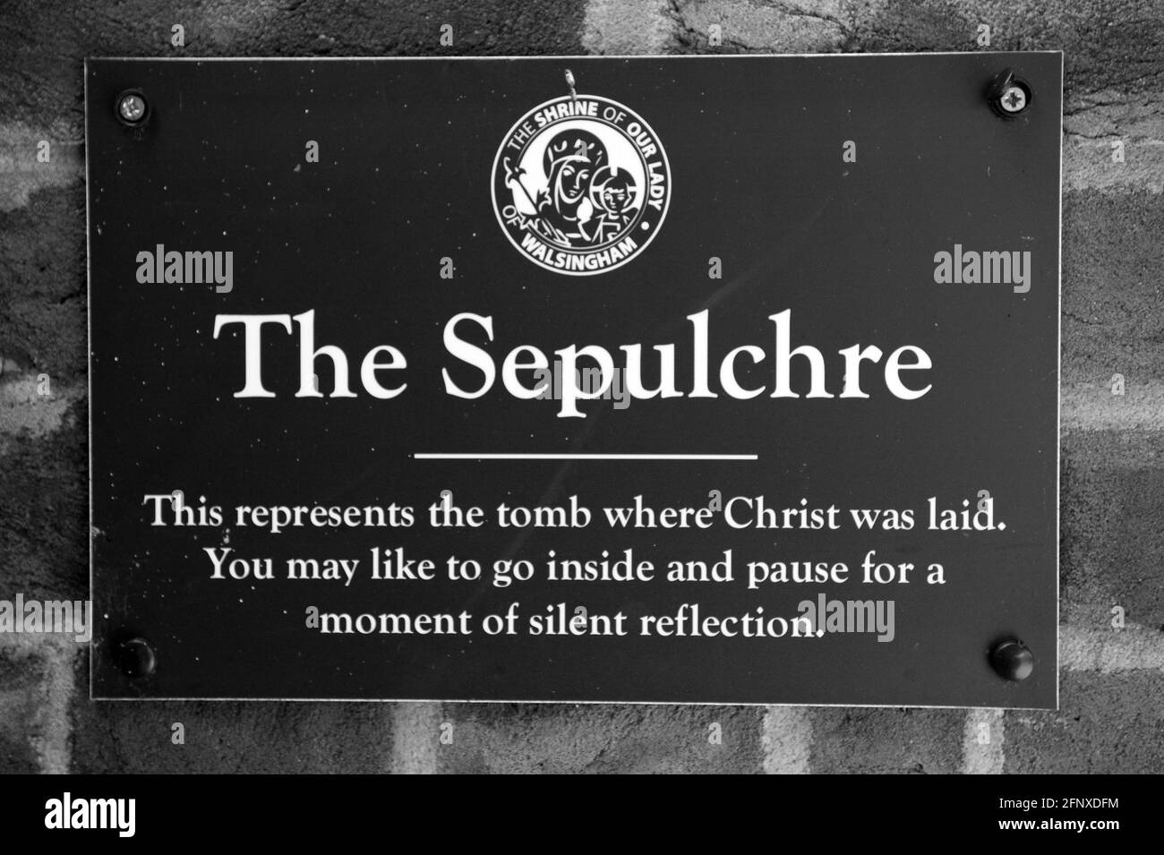 sepolcher segno walsingham norfolk inghilterra Foto Stock