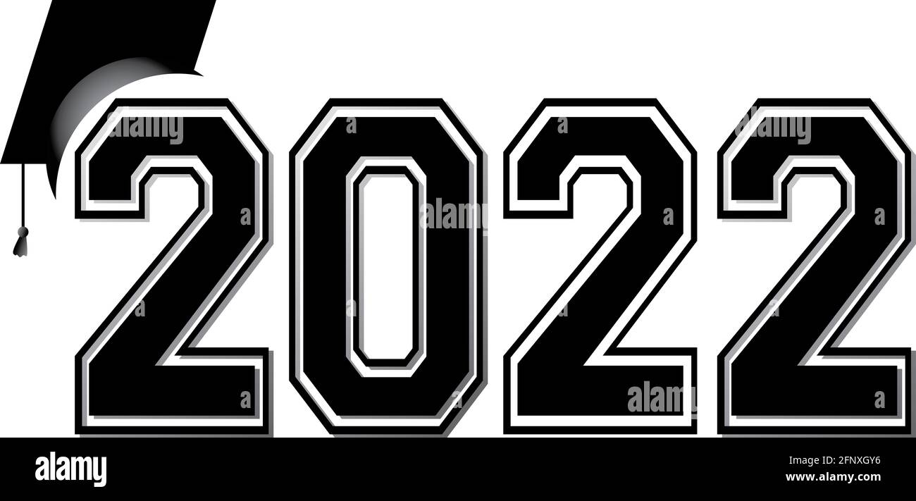 2022 Logo Simple Varsity Letters Foto Stock