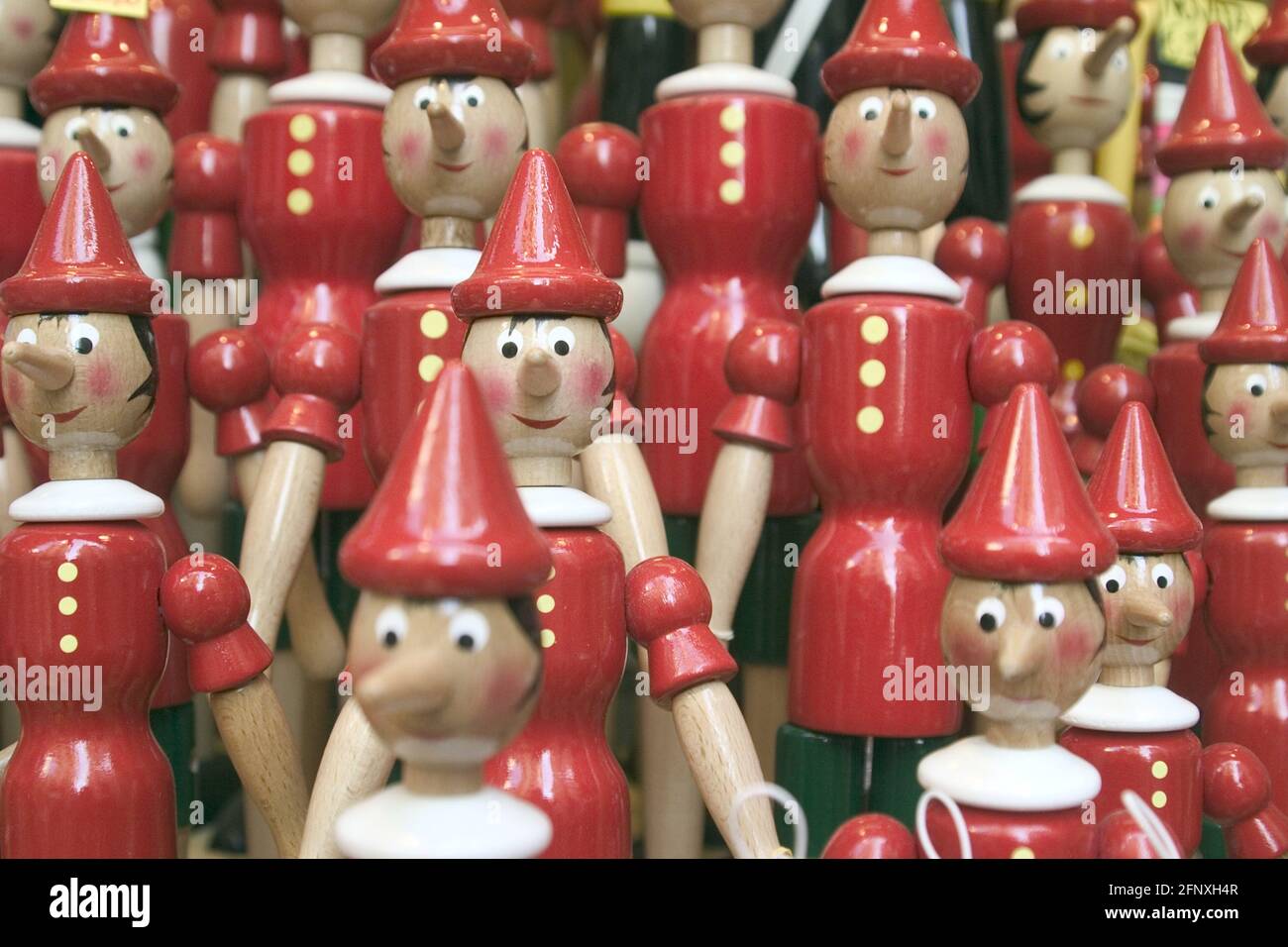 Marionette di Pinocchio, Italia, Toscana, Firenze Foto Stock