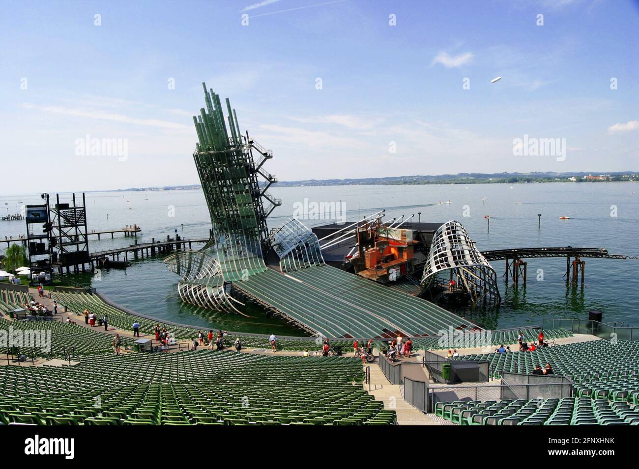 Tappa al Festival di Bregenz, Austria, Vorarlberg, Lago di Costanza, Bregenz Foto Stock