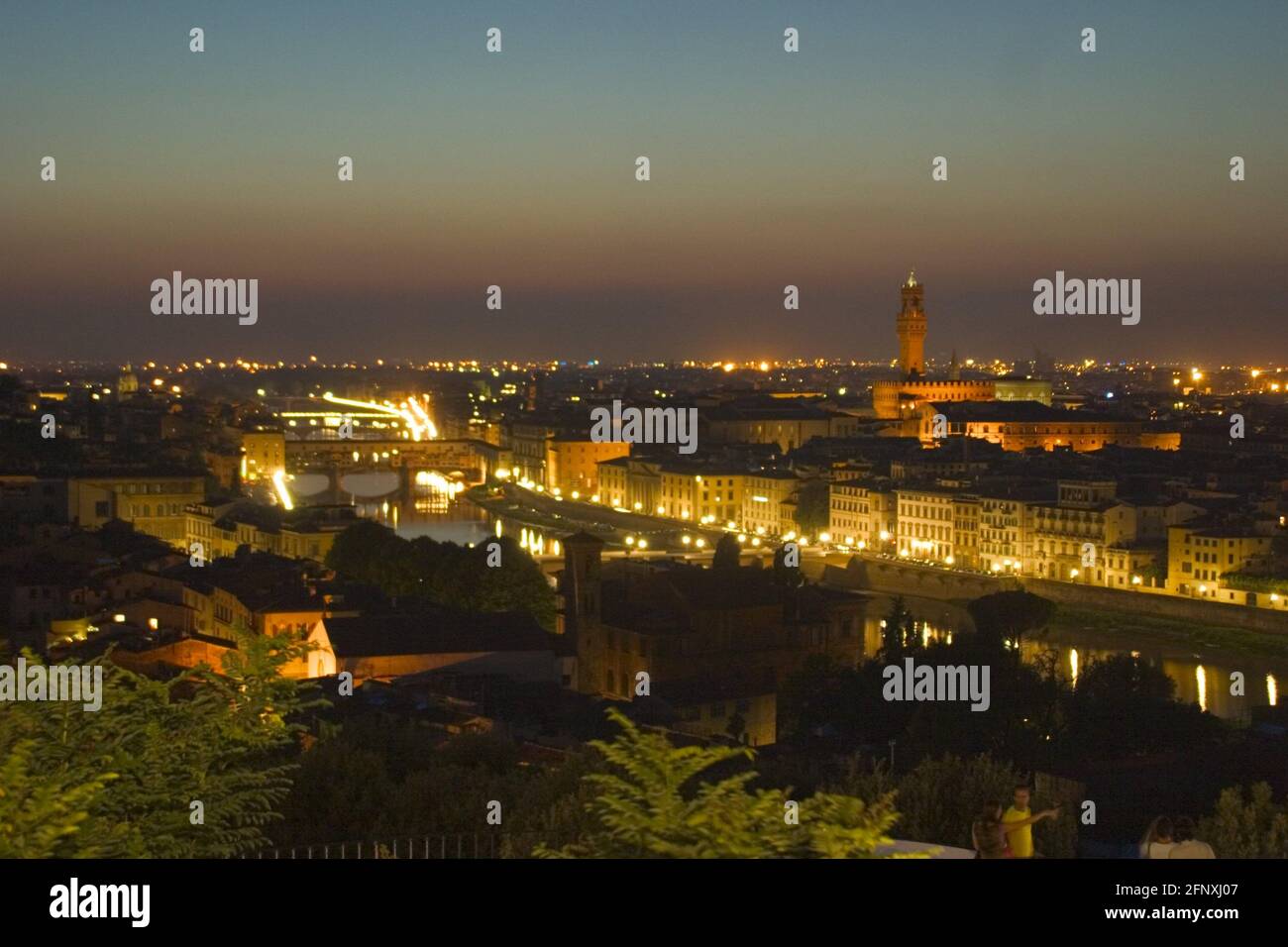 Firenze di notte, Italia, Toscana, Firenze Foto Stock