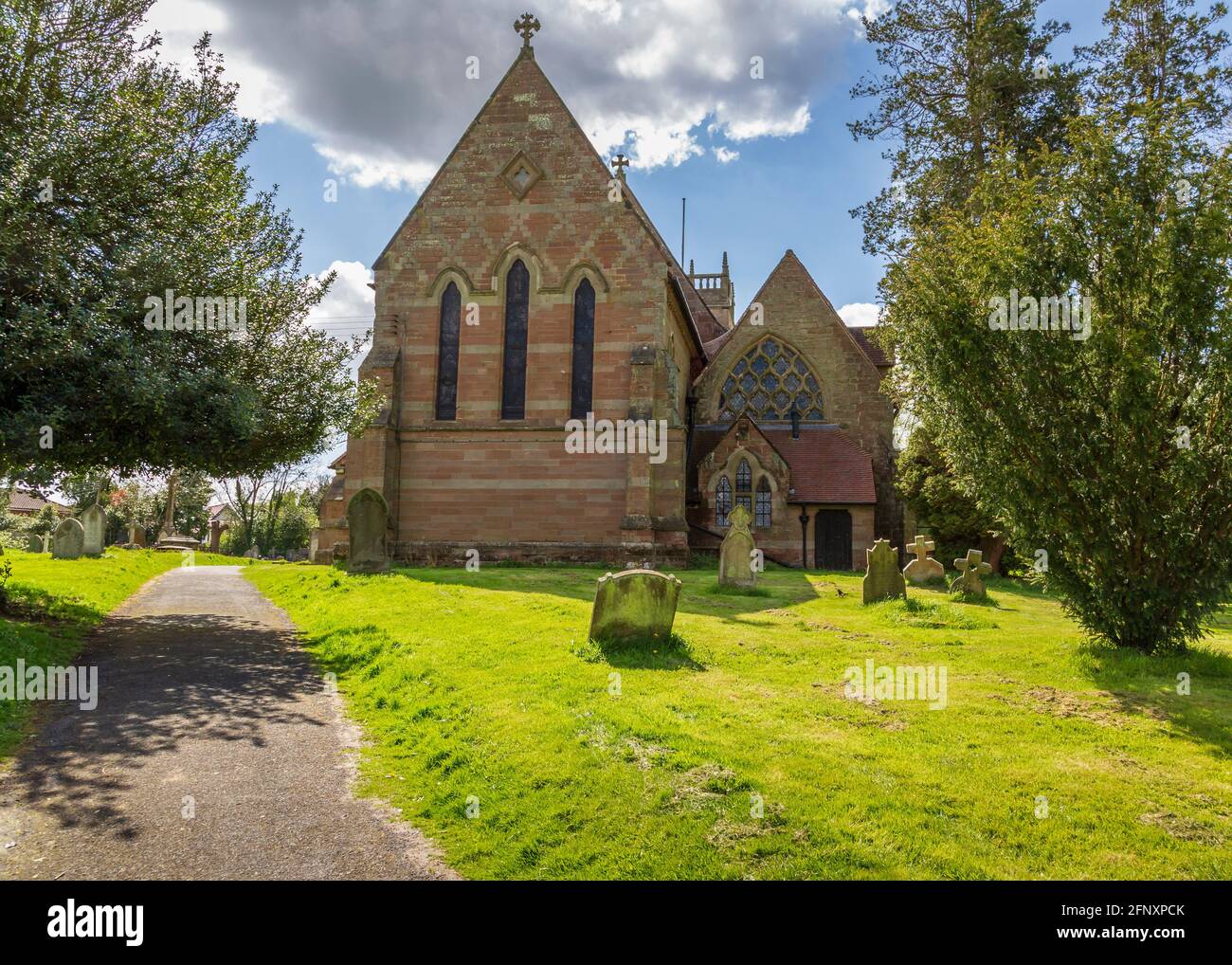 Chiesa parrocchiale di St.Laurence ad Alvechurch, Worcestershire, Inghilterra. Foto Stock