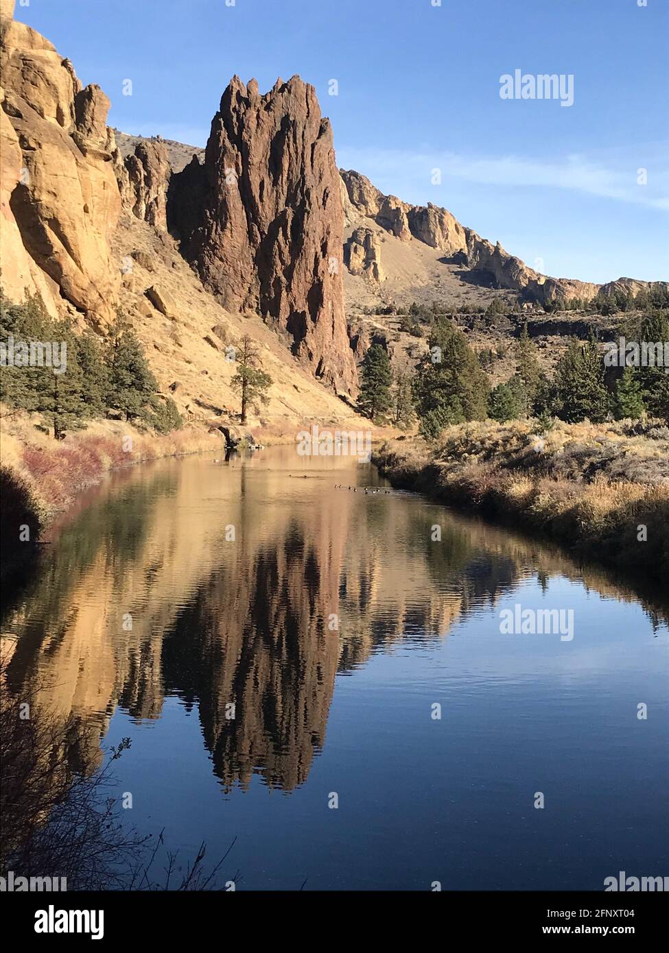 Escursioni Smith Rock Oregon Foto Stock