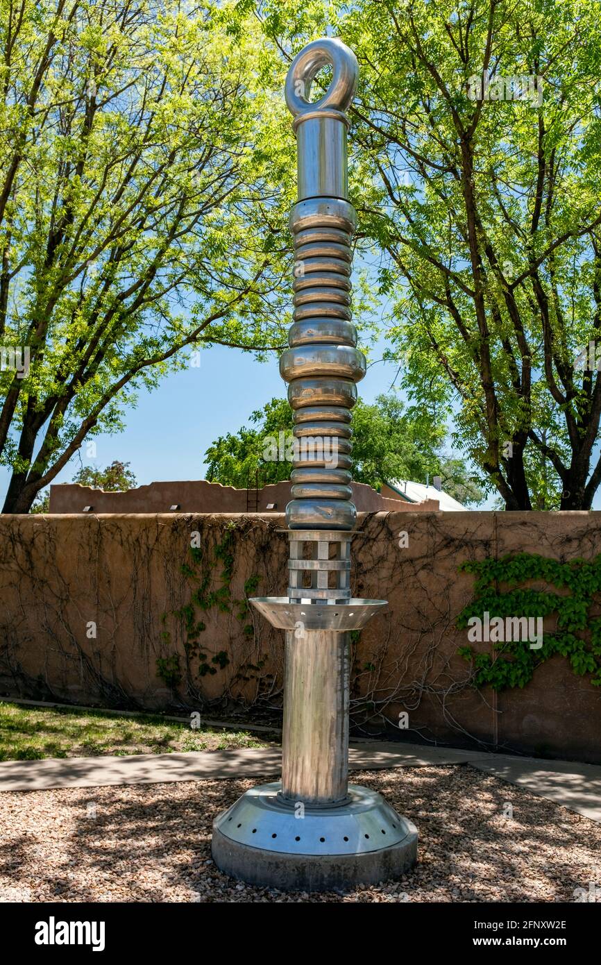 Sculture nel cortile del Museo di Albuquerque, Nuovo Messico Foto Stock