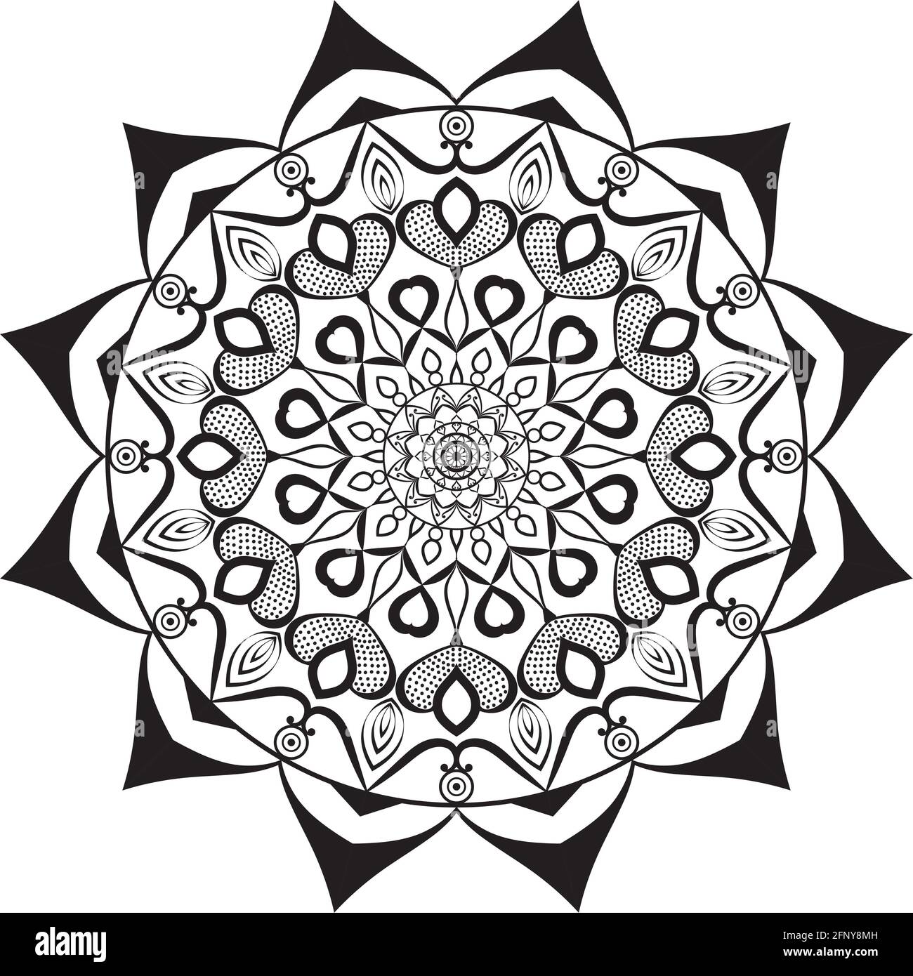 storico-arabo-stile-mandala-ramadan-kareem-eid-saluto bello design. Foto Stock
