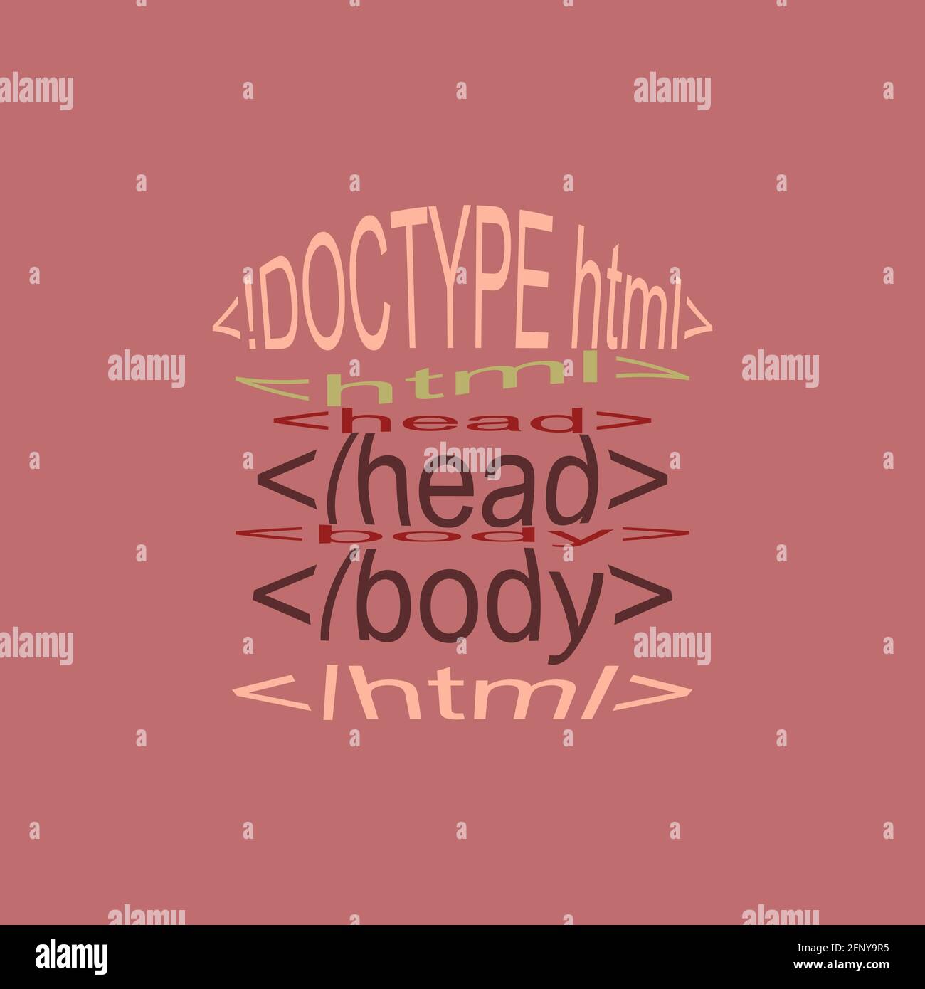 Burger vettoriale html in stile piatto. Arte digitale Illustrazione Vettoriale