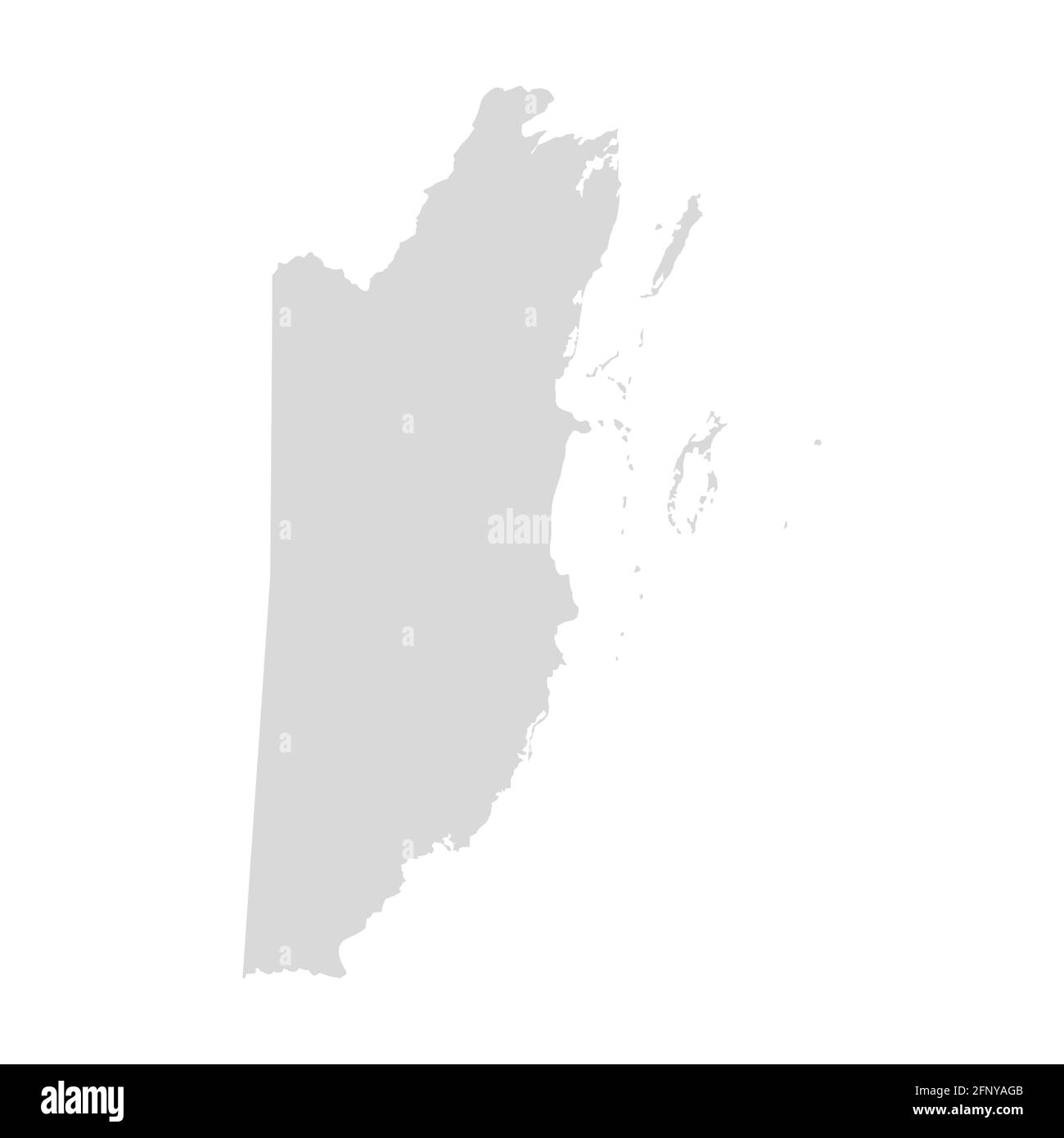 Belize paese mappa vettoriale. Simbolo Belize contorno Immagine e Vettoriale - Alamy