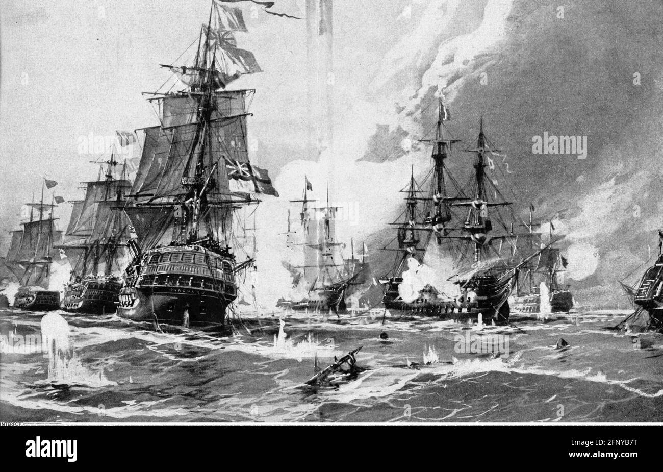 Guerra della seconda Coalizione 1798 / 1799 - 1802, campagna mediterranea, battaglia del Nilo, DIRITTI AGGIUNTIVI-CLEARANCE-INFO-NON-DISPONIBILE Foto Stock