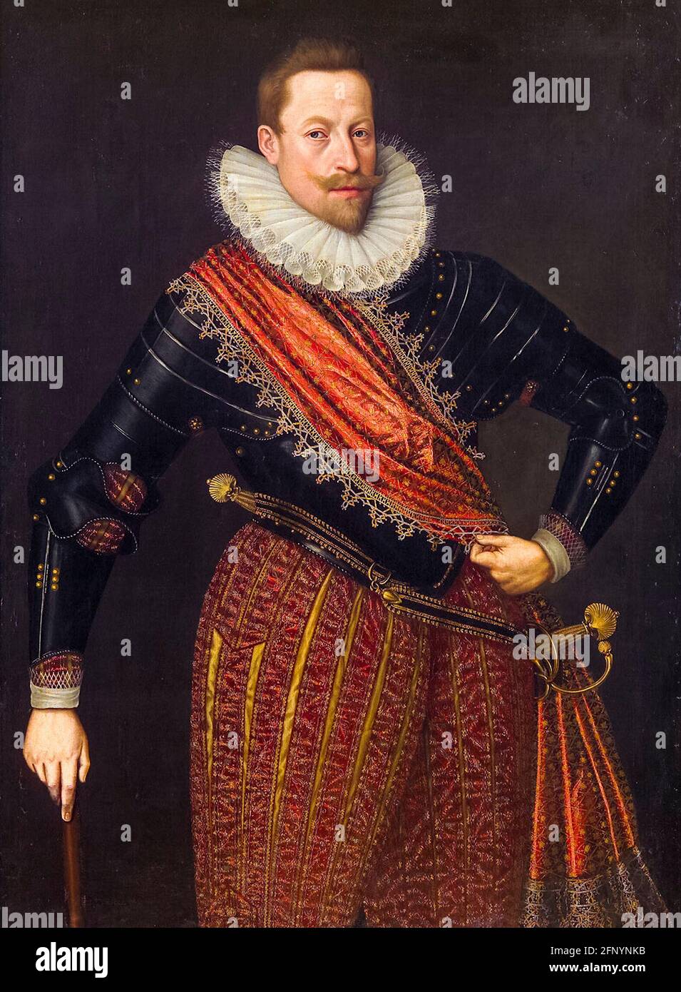 Matthias (1557-1619), in seguito, Sacro Romano Imperatore (1612-1619), ritratto di Lucas van Valckenborch , 1587 Foto Stock