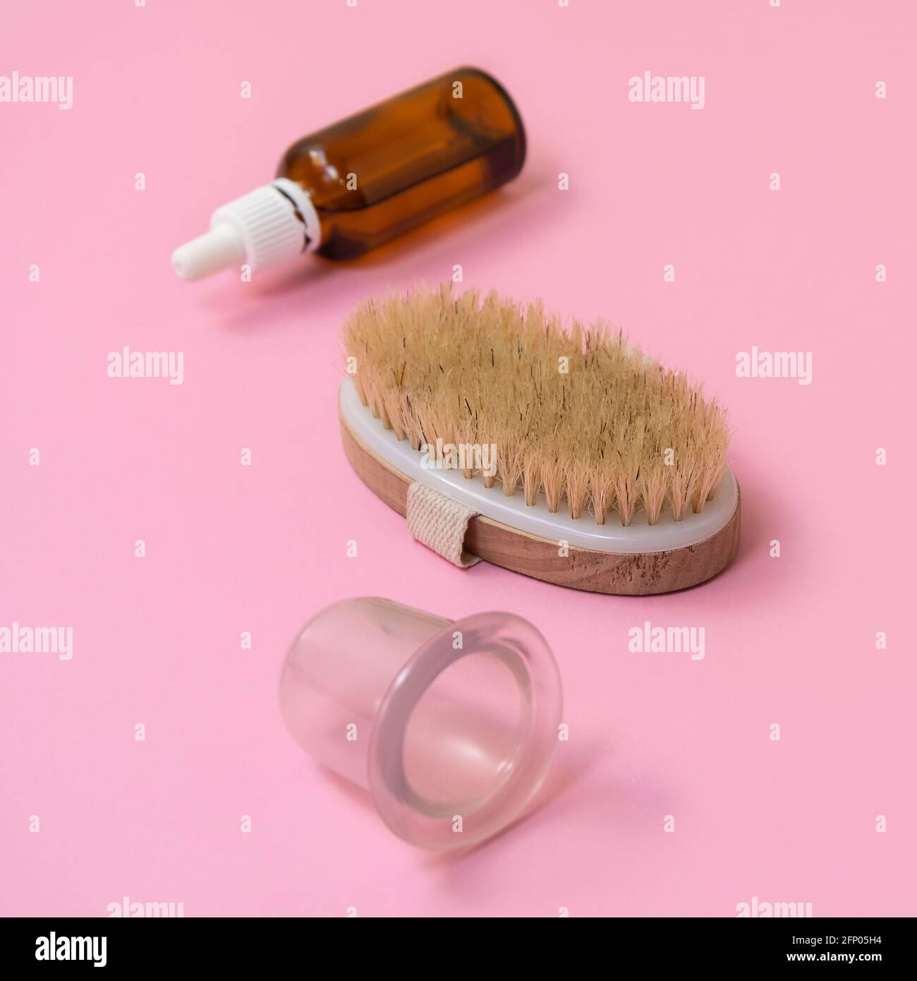 Accessori anticellulite Spazzola a secco olio ventosa in