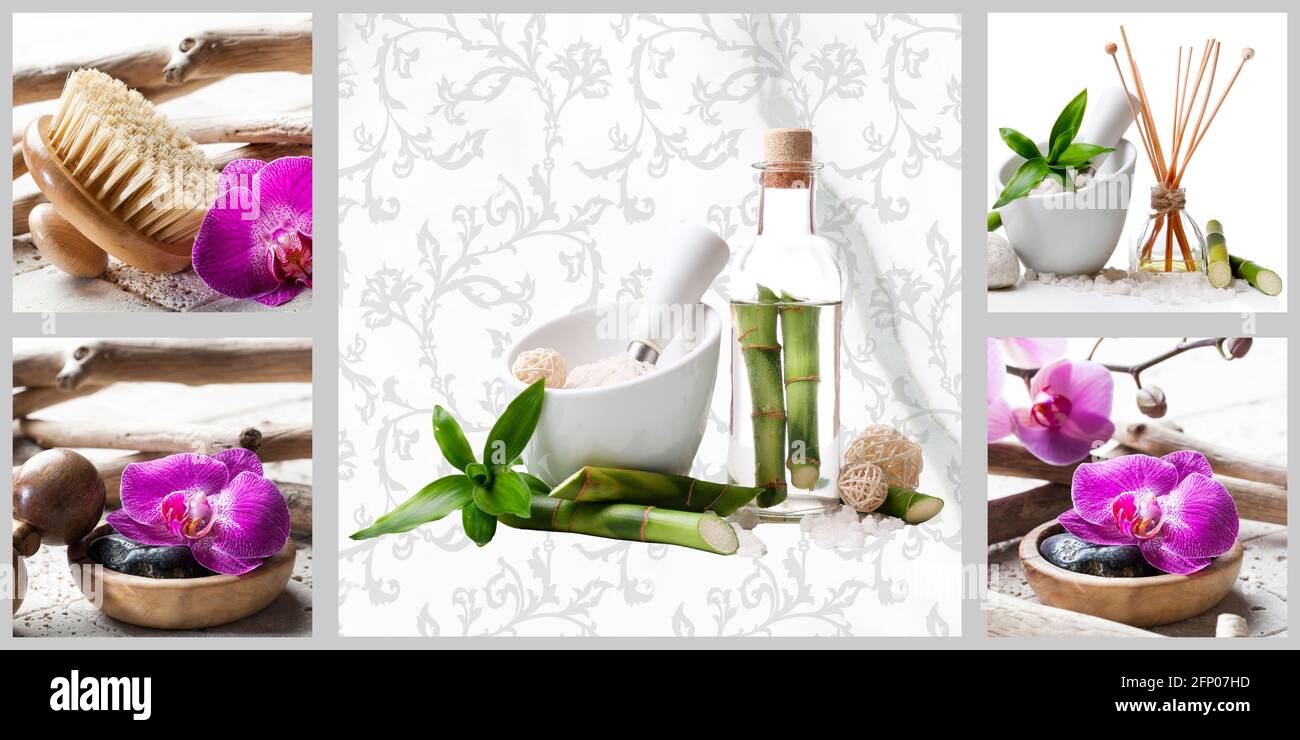 immagine di design degli accessori spa per piastrelle e carta da parati utilizzare Foto Stock