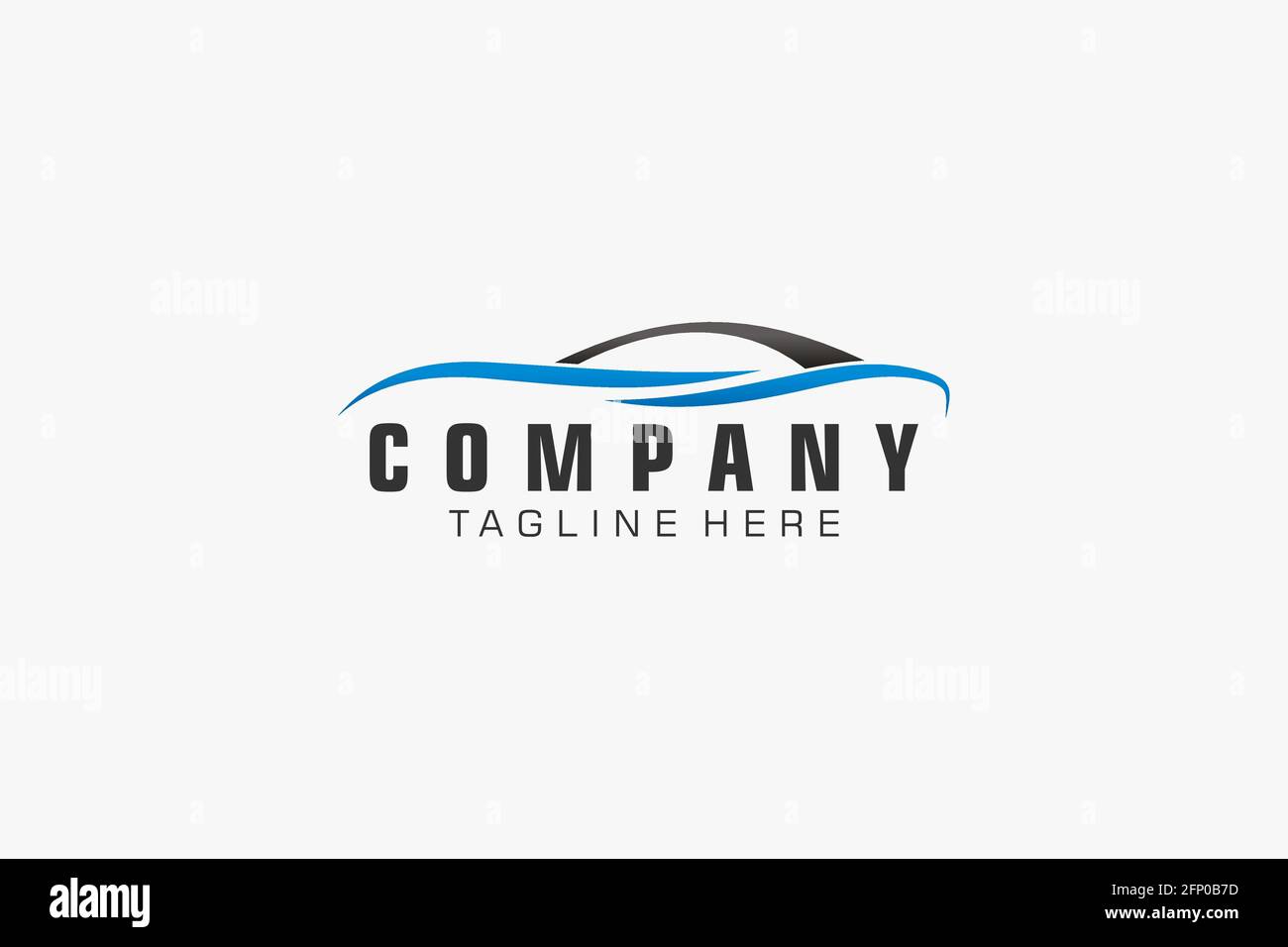 design del logo automobilistico di corse automobilistiche sportive Illustrazione Vettoriale