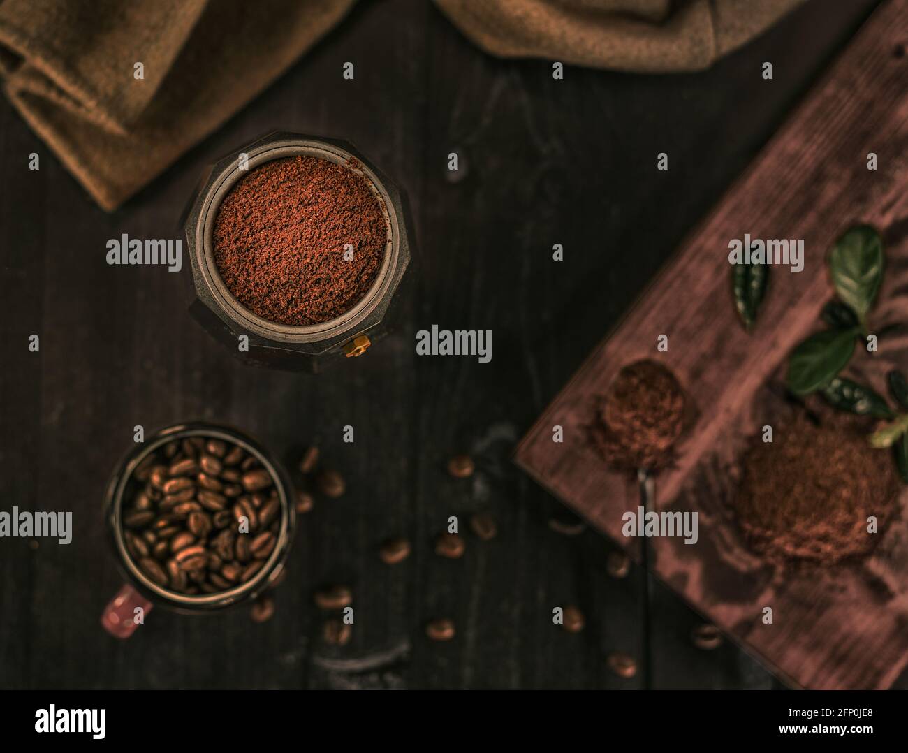 Un ottimo caffè caldo! Foto Stock