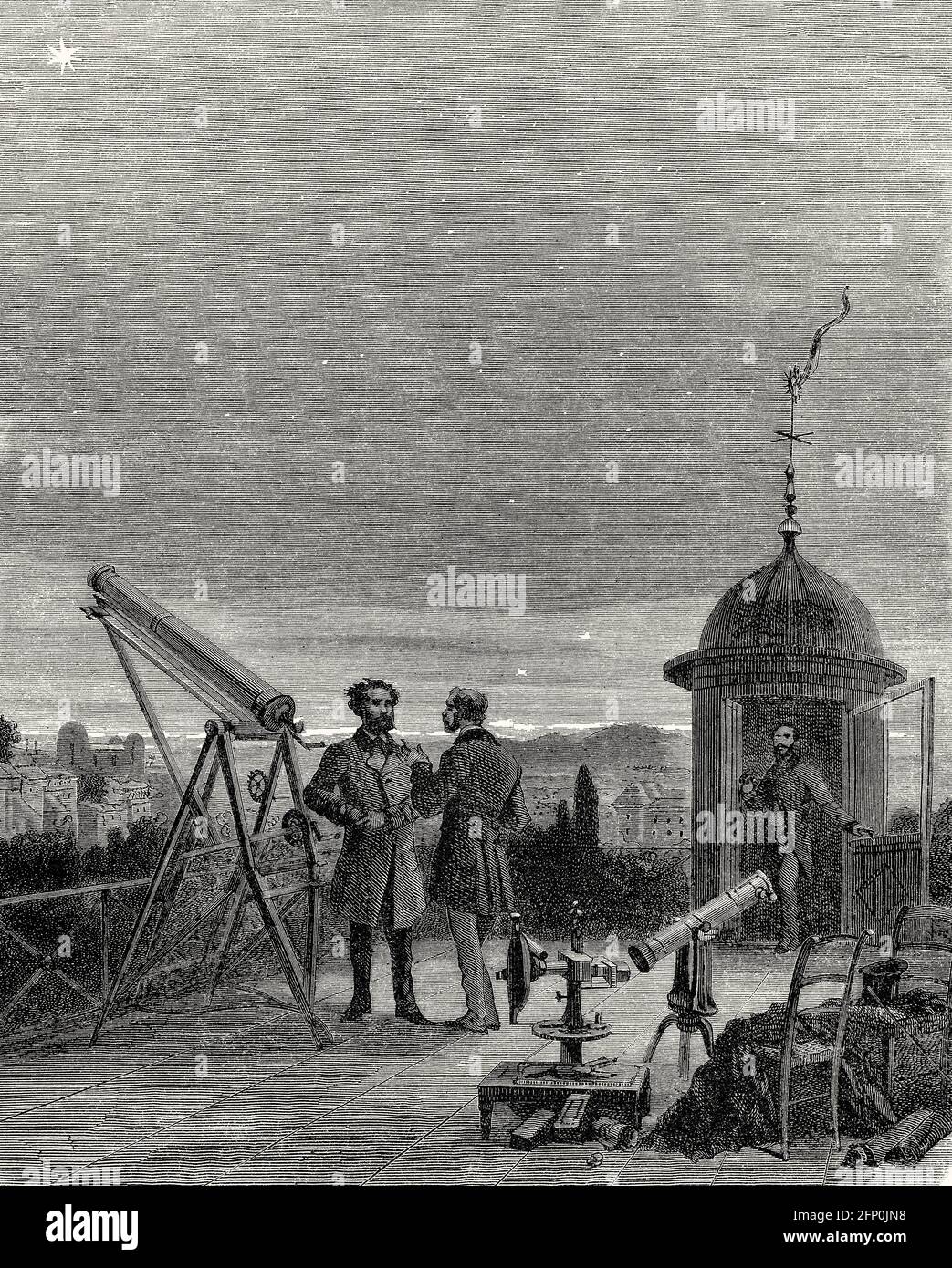 Il cielo occidentale di Parigi, 17 febbraio 1868 Foto Stock