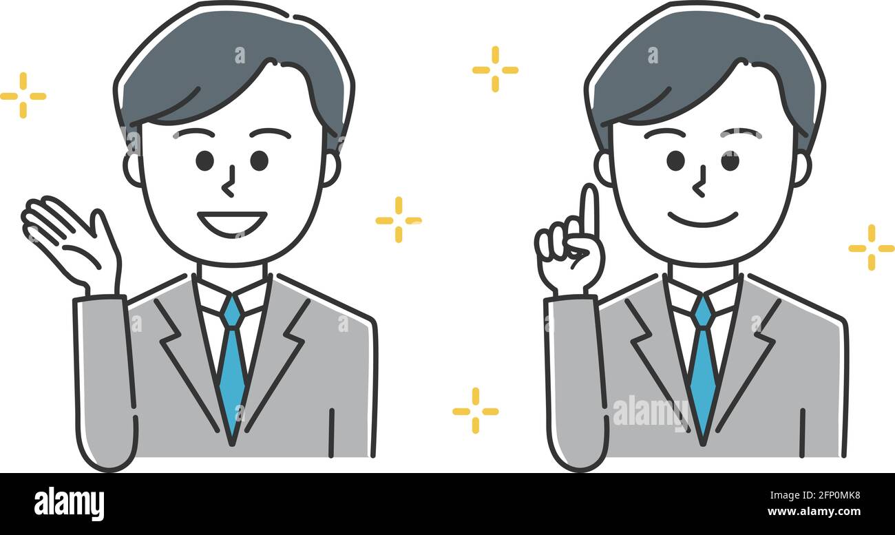 Lavoratore d'ufficio che guida qualcuno in giro. Illustrazione vettoriale isolata su sfondo bianco. Illustrazione Vettoriale