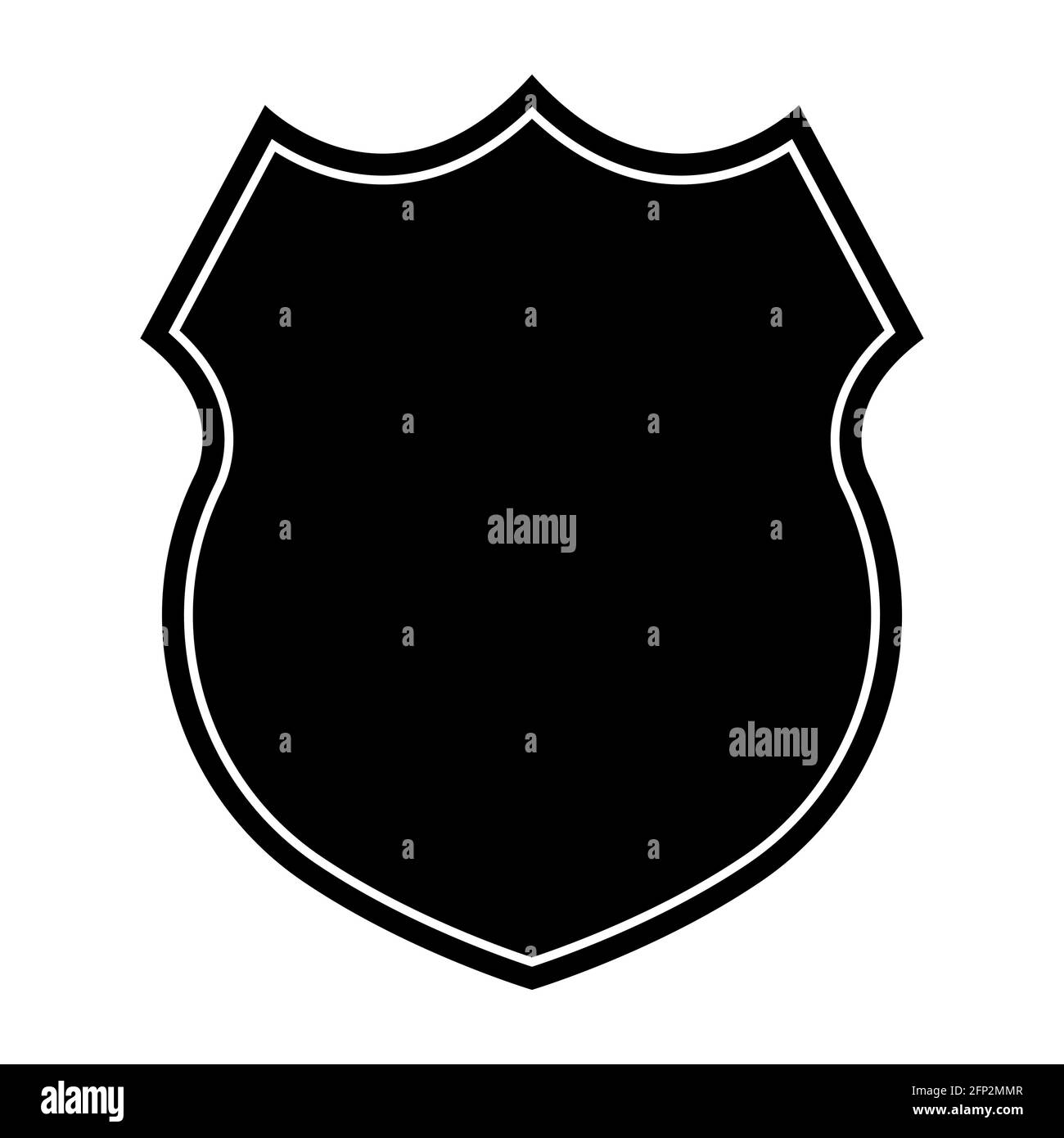 Icona distintivo della polizia. Design piatto isolato su sfondo bianco Illustrazione Vettoriale