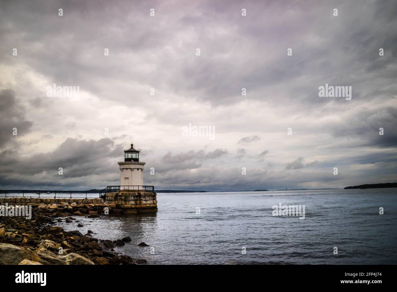 Il Bug Luce faro di Cape Elizabeth, Maine Foto Stock
