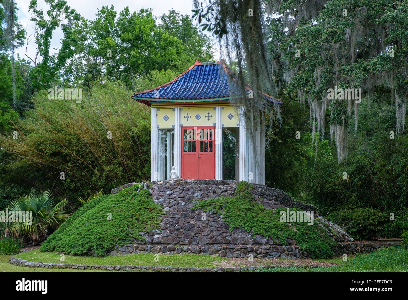 Tempio buddista di Avery Gardens sull'isola di Avery, Louisiana, USA Foto Stock