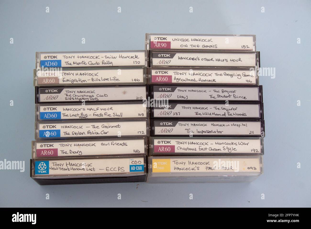 Registrazioni casalinghe del brillante comico britannico Tony Hancock's radio show Hancock's mezz'ora degli anni '1950 e scritto da Ray Galton e Alan Simpson Foto Stock