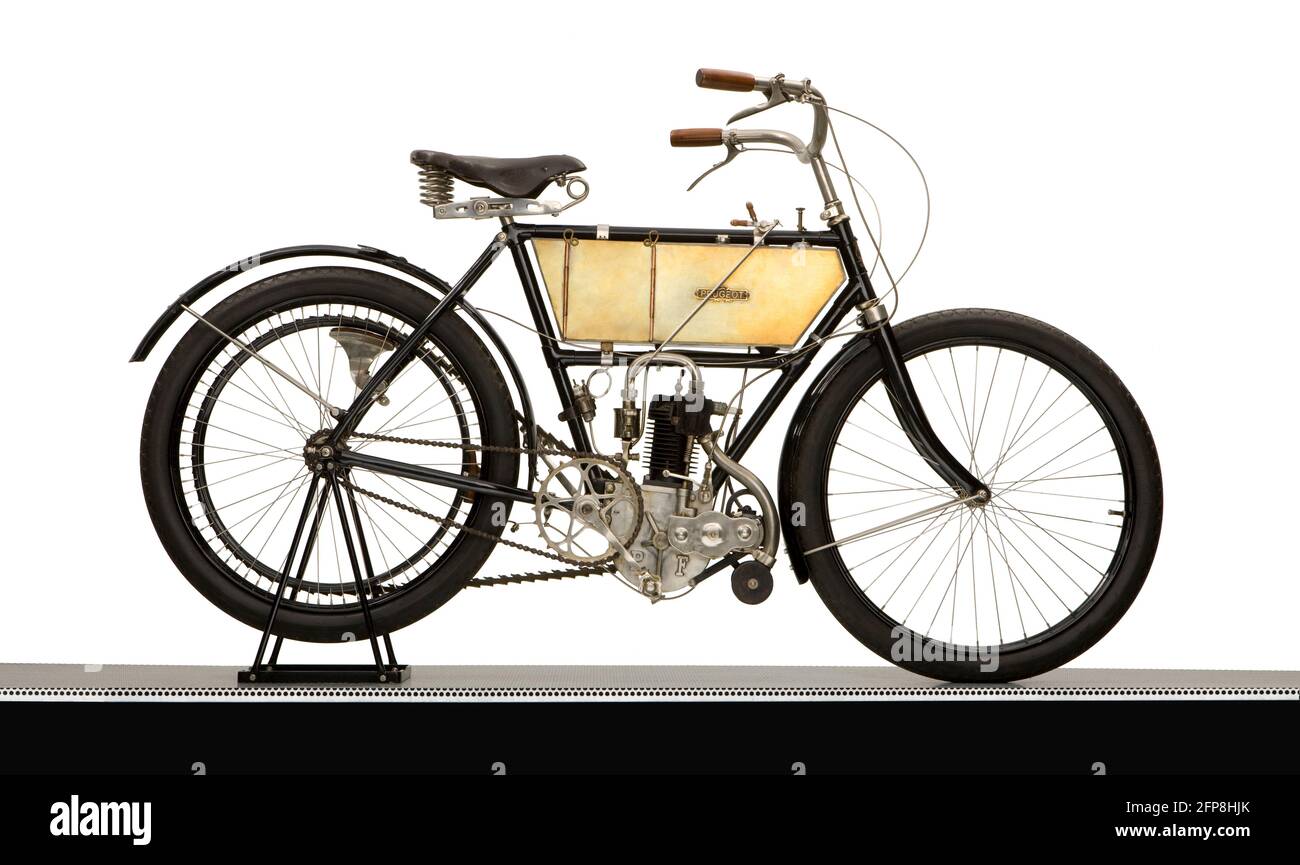 1903 Peugeot 2hp moto Foto Stock