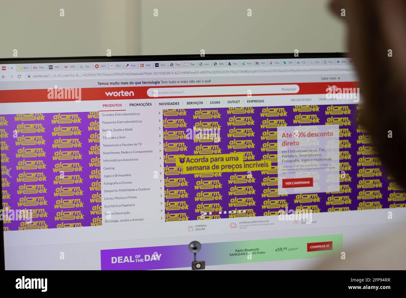 New York, USA - 1 maggio 2021: Sito web della società Worten su schermo, Editoriale illustrativo Foto Stock
