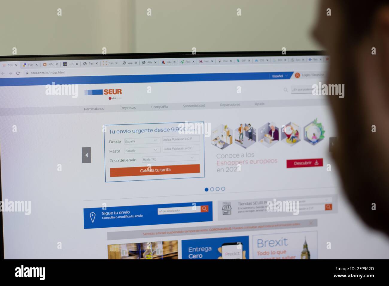 New York, USA - 1 maggio 2021: Sito WEB DELLA SEUR Company su schermo, Editoriale illustrativo Foto Stock