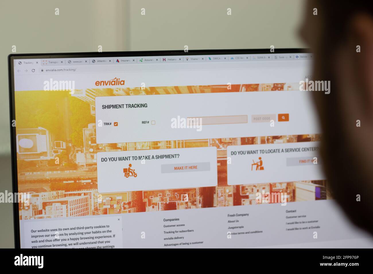 New York, USA - 1 maggio 2021: Sito web della società Envialia su schermo, Editoriale illustrativo Foto Stock