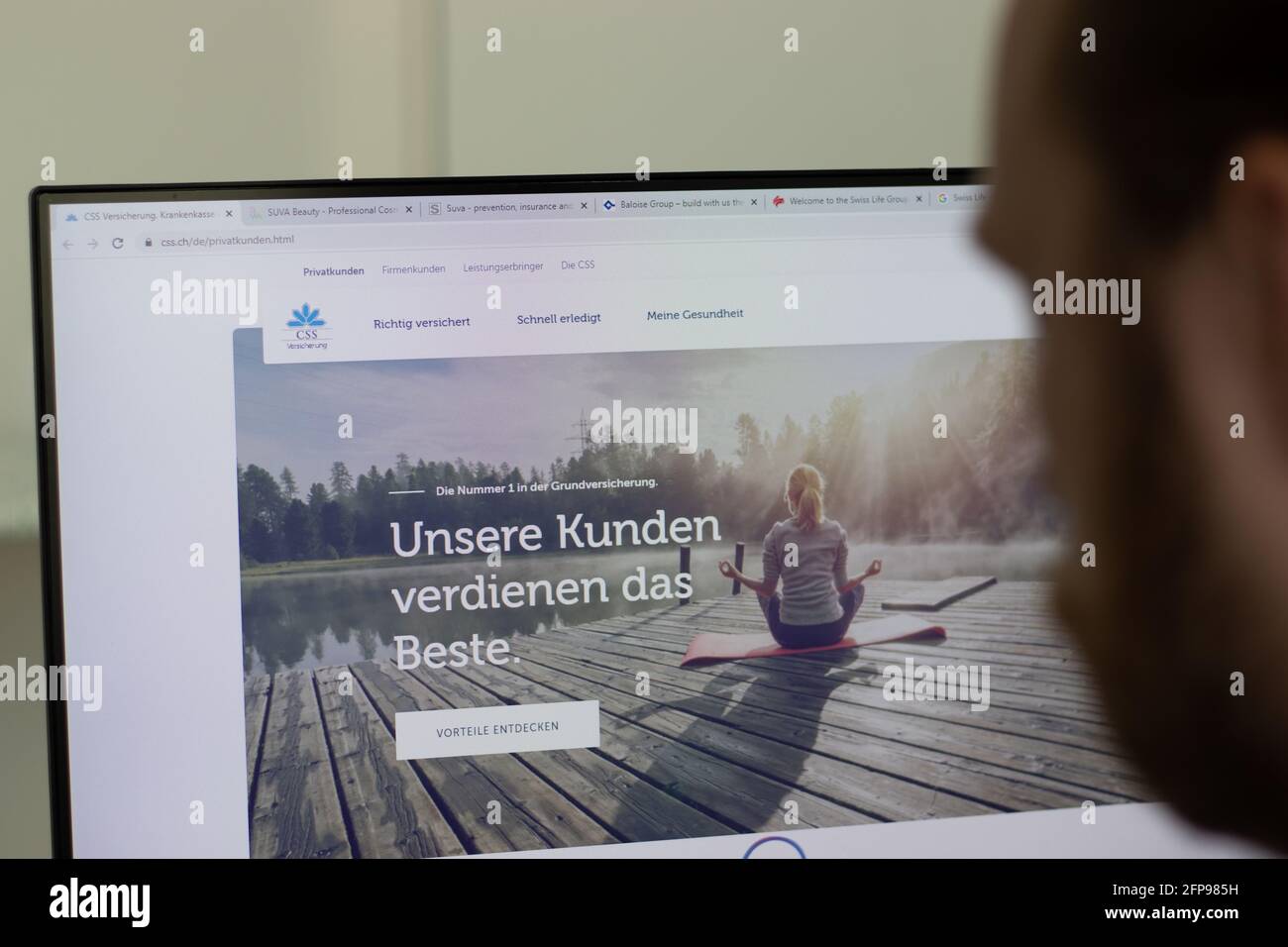 New York, USA - 1 maggio 2021: Sito web della società CSS su schermo, Editoriale illustrativo Foto Stock