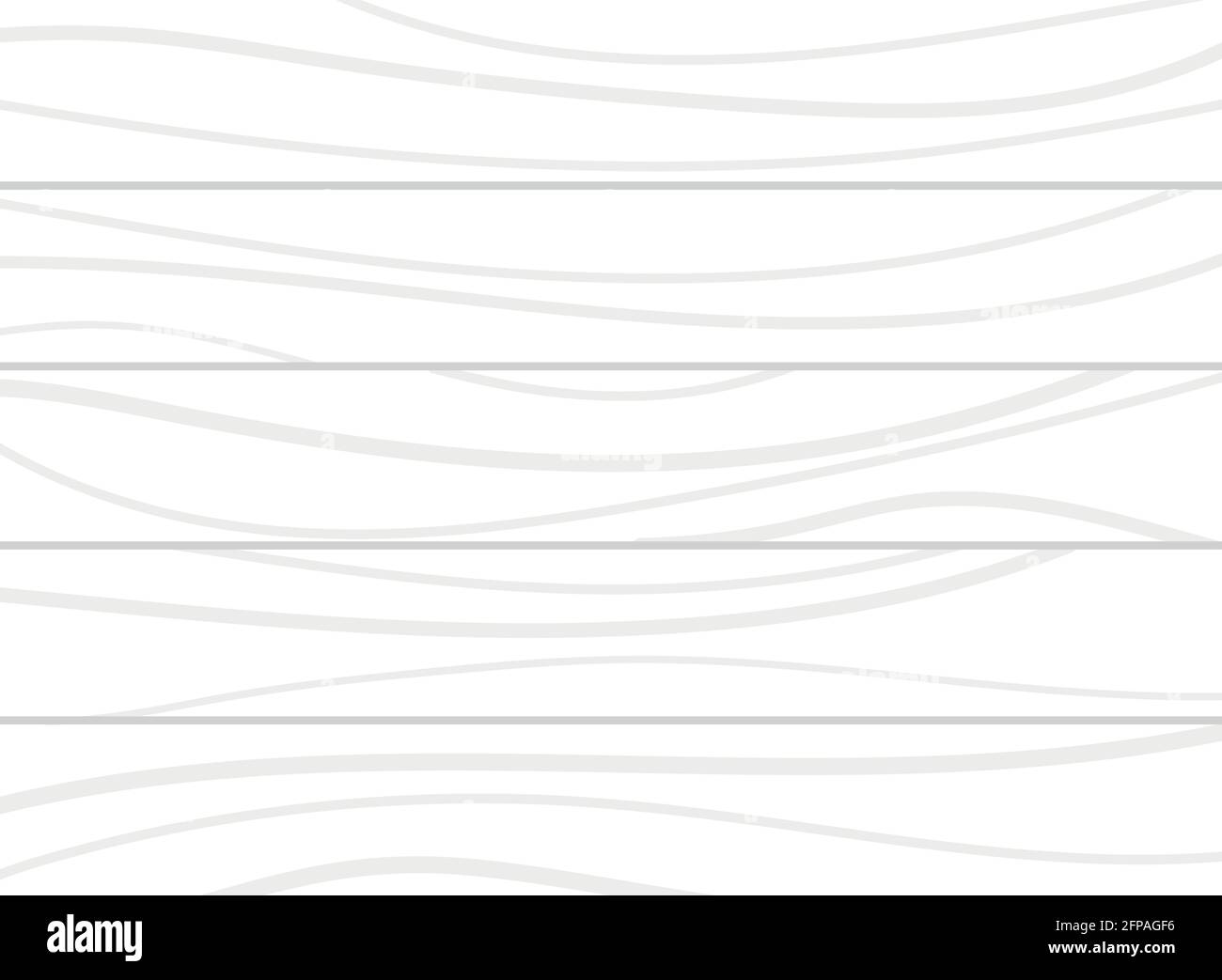 Struttura in legno bianco con tavole orizzontali. Sfondo chic e snella. Piano vettoriale. Sfondo in legno. Illustrazione Vettoriale