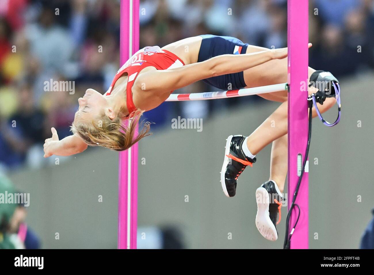 Michaela Hruba (Repubblica Ceca). High Jump Donne, qualifica. IAAF Athletics World Championships Londra 2017 Foto Stock