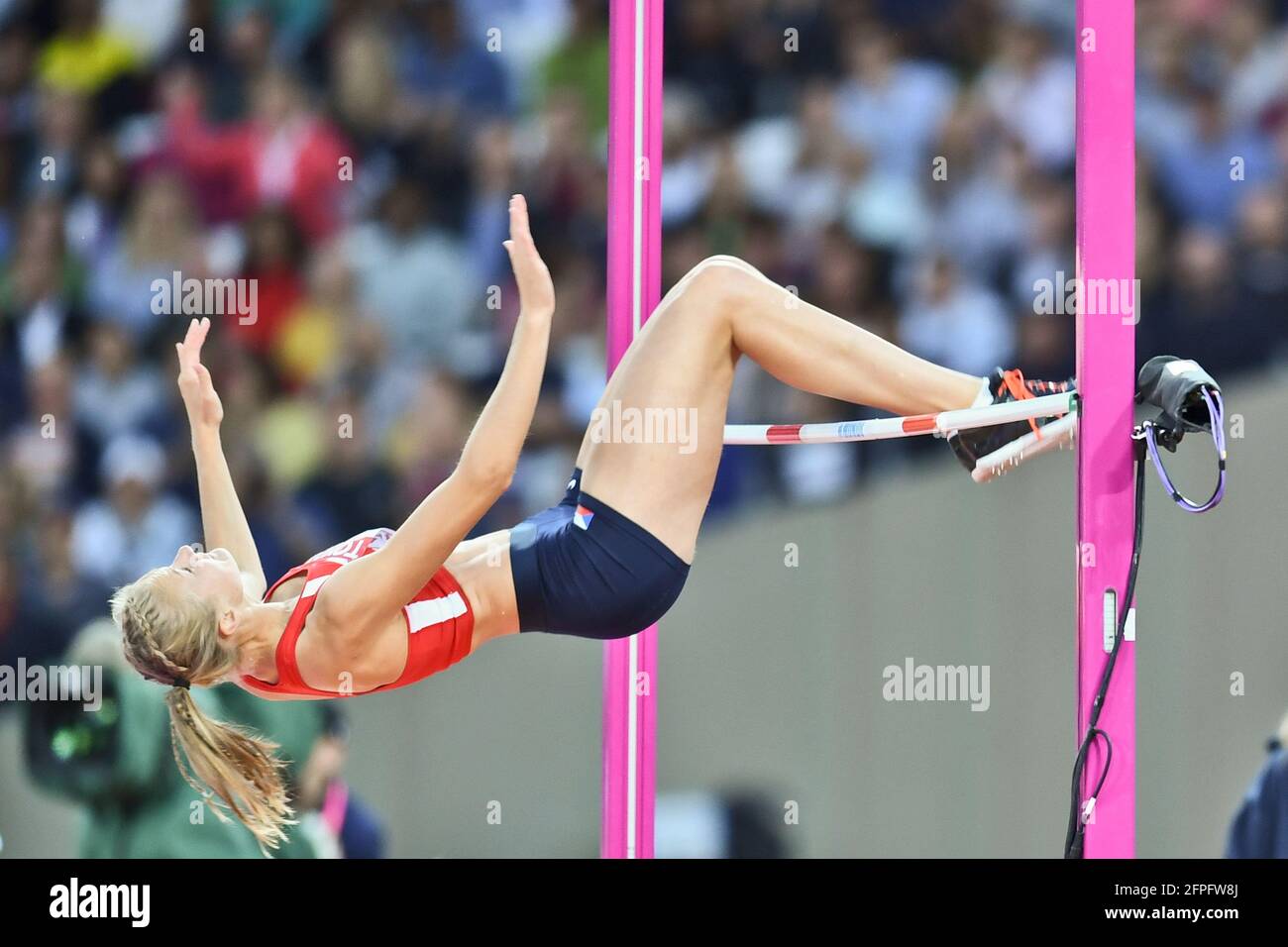 Michaela Hruba (Repubblica Ceca). High Jump Donne, qualifica. IAAF Athletics World Championships Londra 2017 Foto Stock