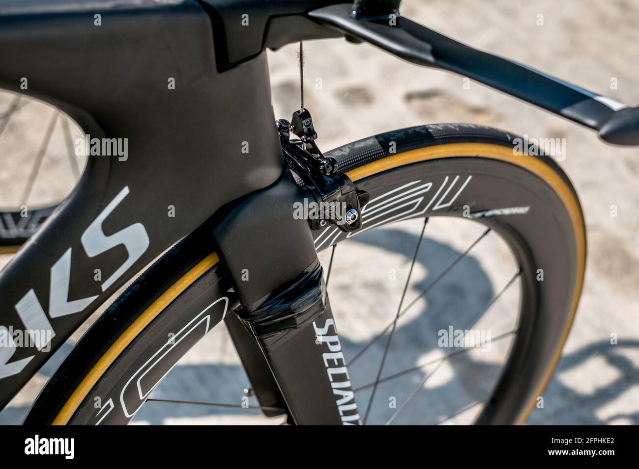 Malaga, Spagna - 25 agosto 2018. Bici professionali Team di ricambio, prima  dell'inizio del primo round di la Vuelta 2018 nella città di Malaga Foto  stock - Alamy