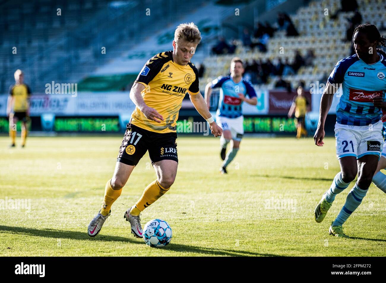 Horsens, Danimarca. 20 maggio 2021. Casper Tengstedt (17) di AC Horsens visto durante la partita 3F Superliga tra AC Horsens e Soenderjyske alla Casa Arena di Horsens. (Photo Credit: Gonzales Photo/Alamy Live News Foto Stock