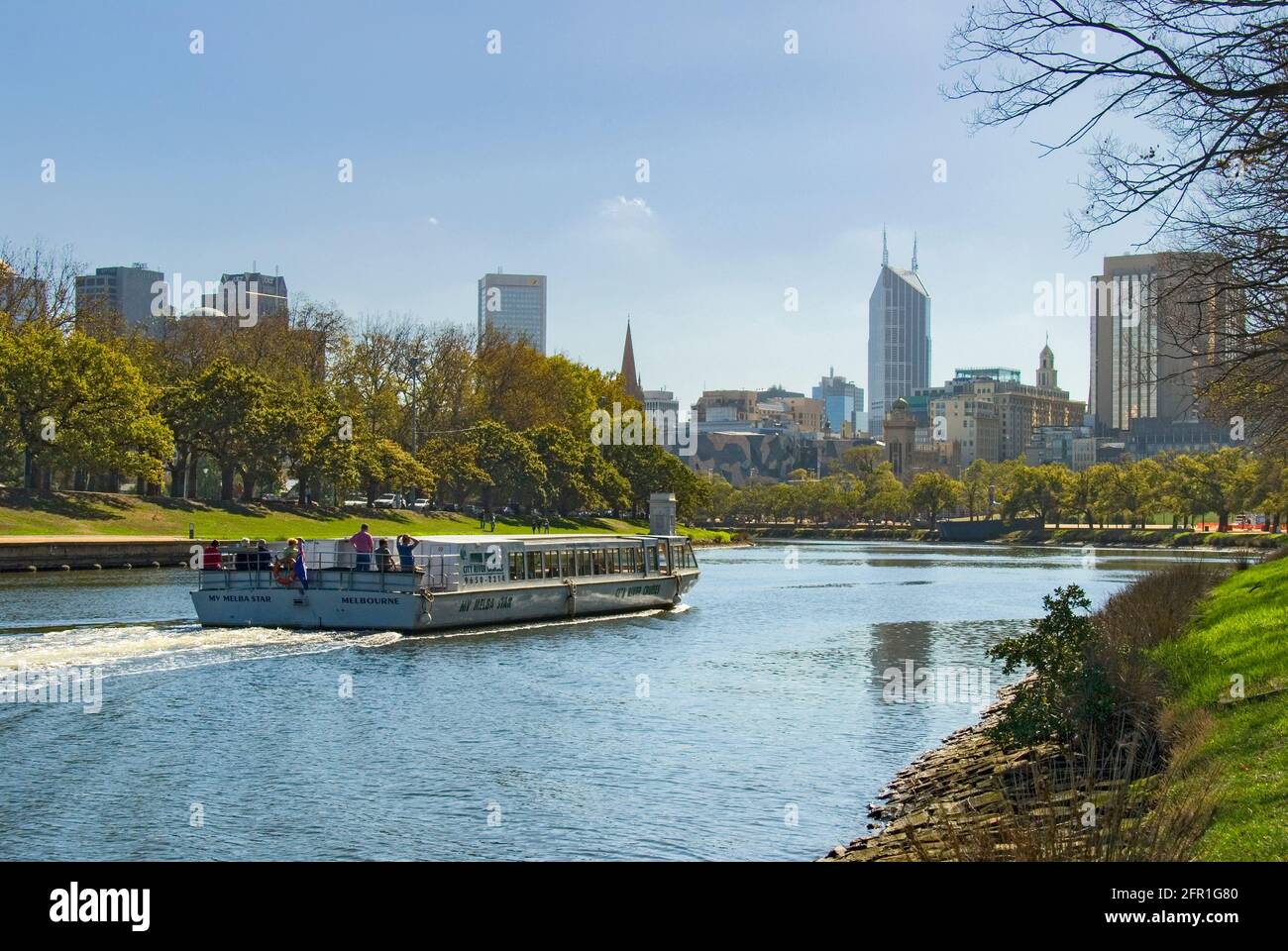 Crociera sul fiume Yarra, Melbourne Foto Stock