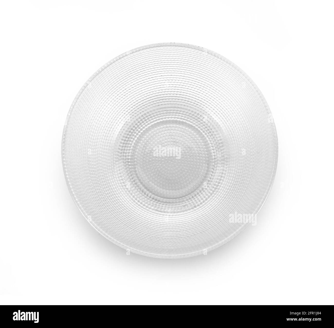 Ciotola di vetro isolato su sfondo bianco Foto Stock