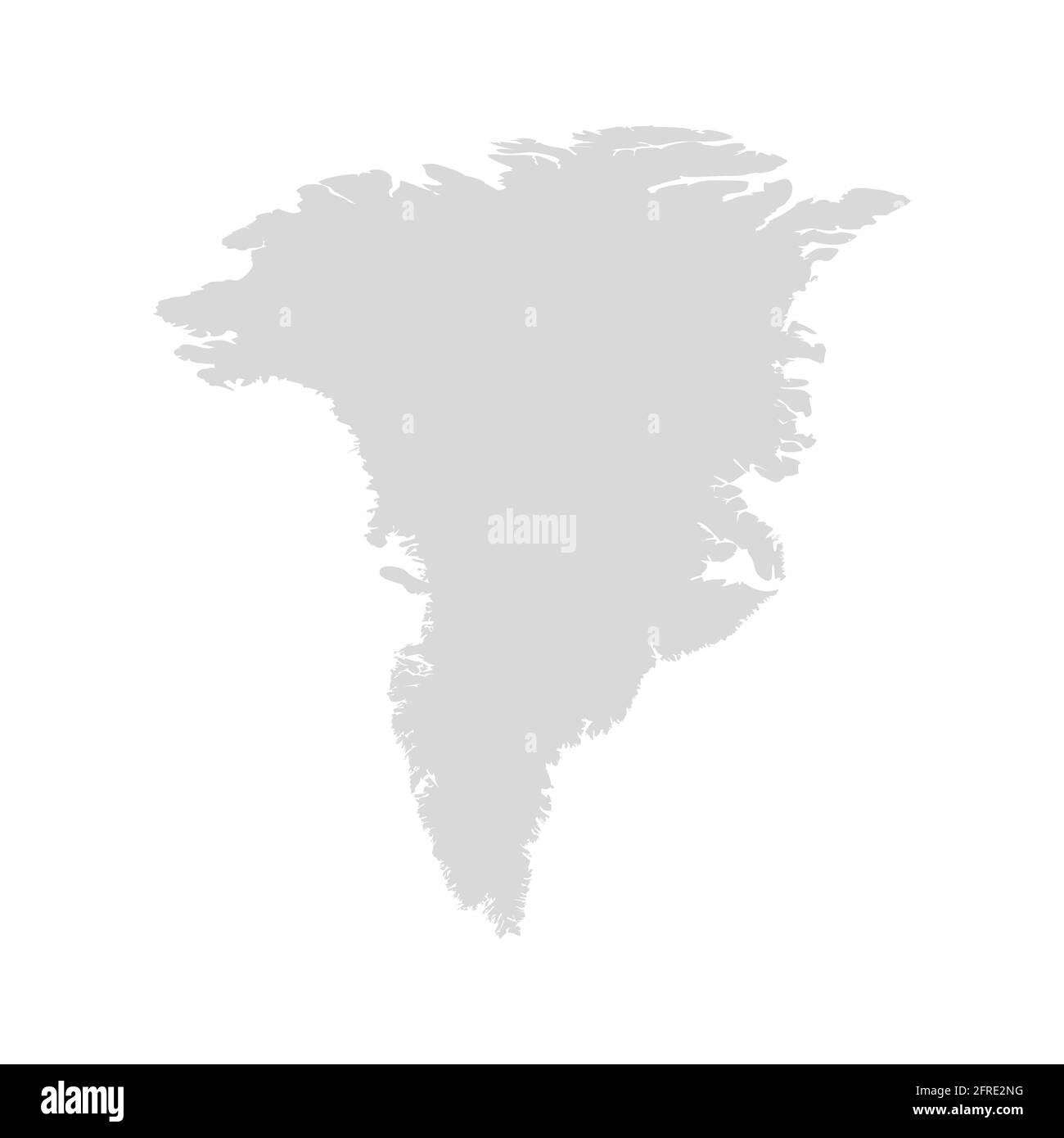 Semplice mappa piatta artica groenlandese. Mappa vettoriale Nord America Islanda Illustrazione Vettoriale