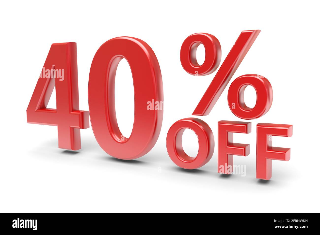 sconto del 40%. immagine 3d Foto Stock