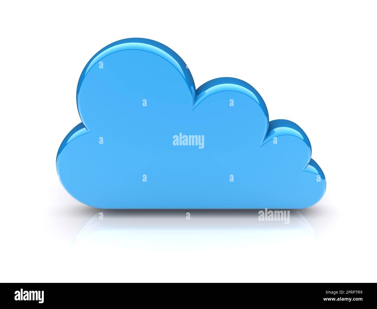 Simbolo della tecnologia di cloud computing. immagine 3d rappresentata Foto Stock