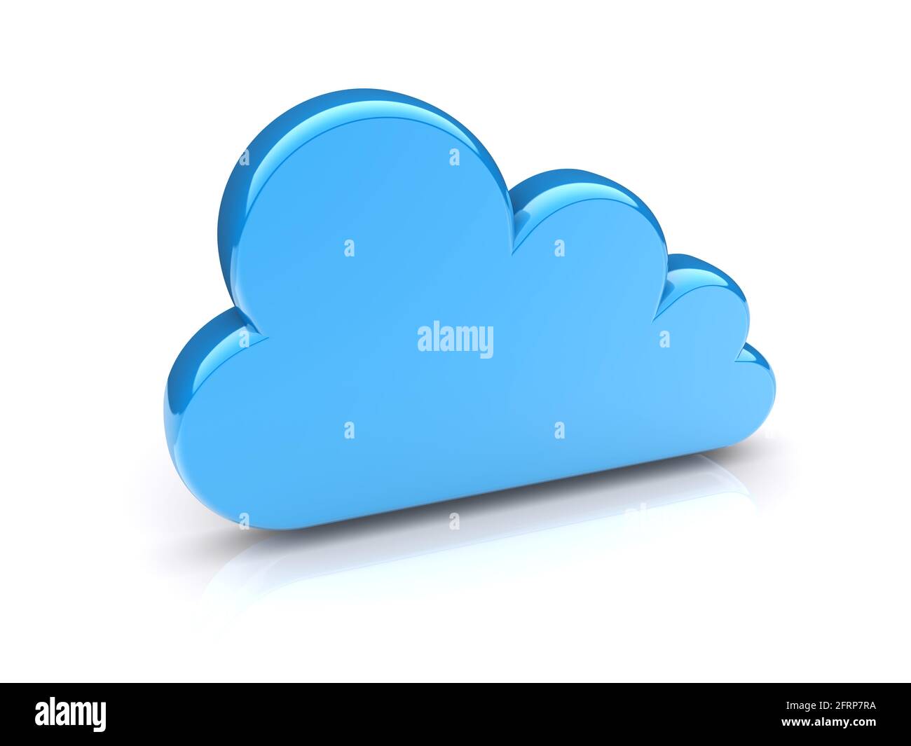 Simbolo della tecnologia di cloud computing. immagine 3d rappresentata Foto Stock