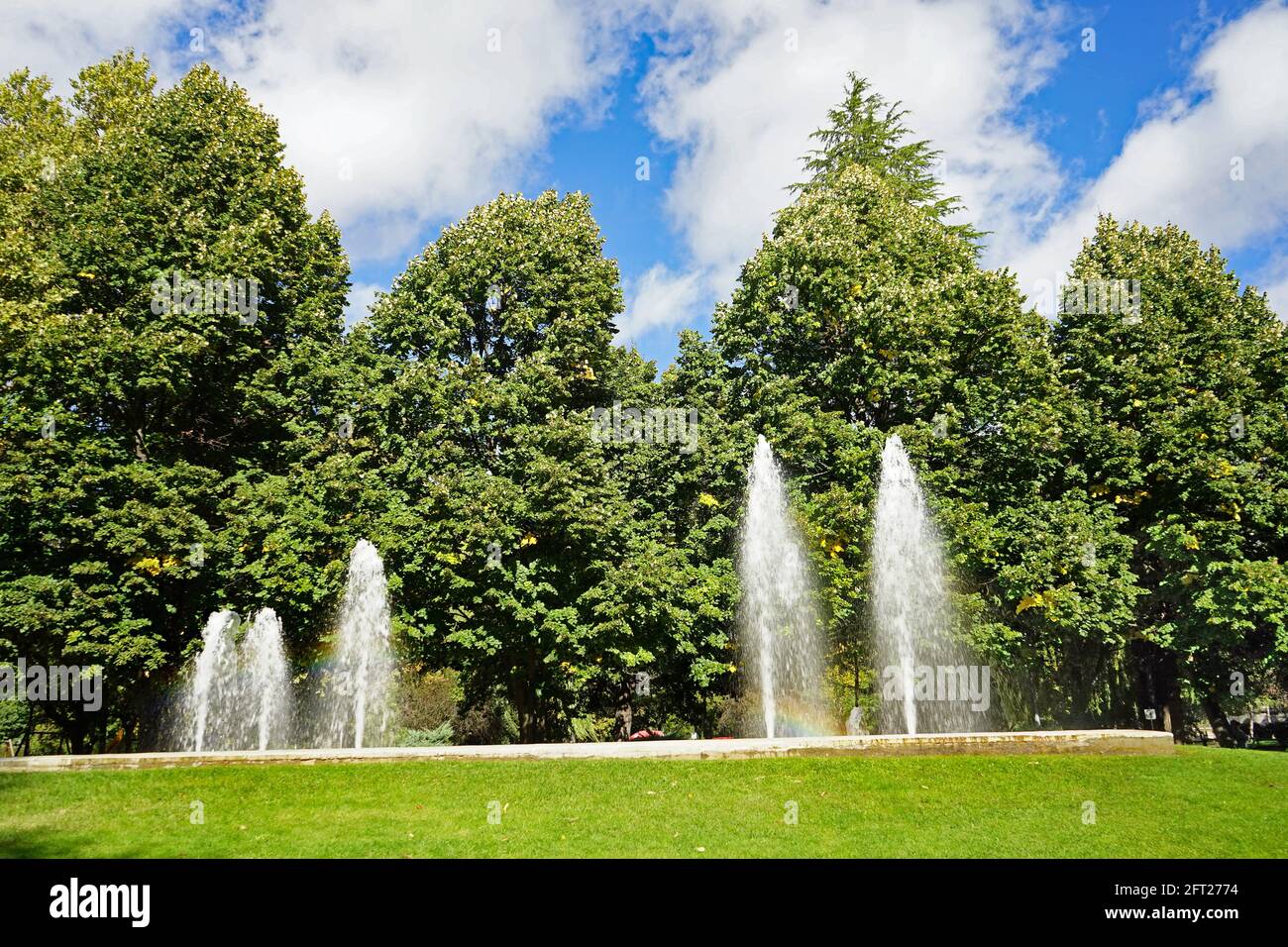 Jakobsweg: Leon, Spagna: Parque de Quevedo Foto Stock