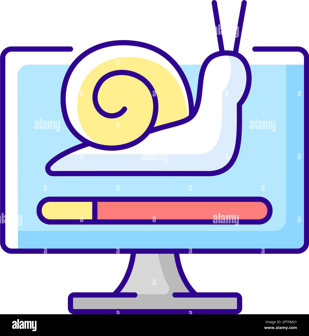 Icona del colore RGB del computer lento Immagine e Vettoriale - Alamy