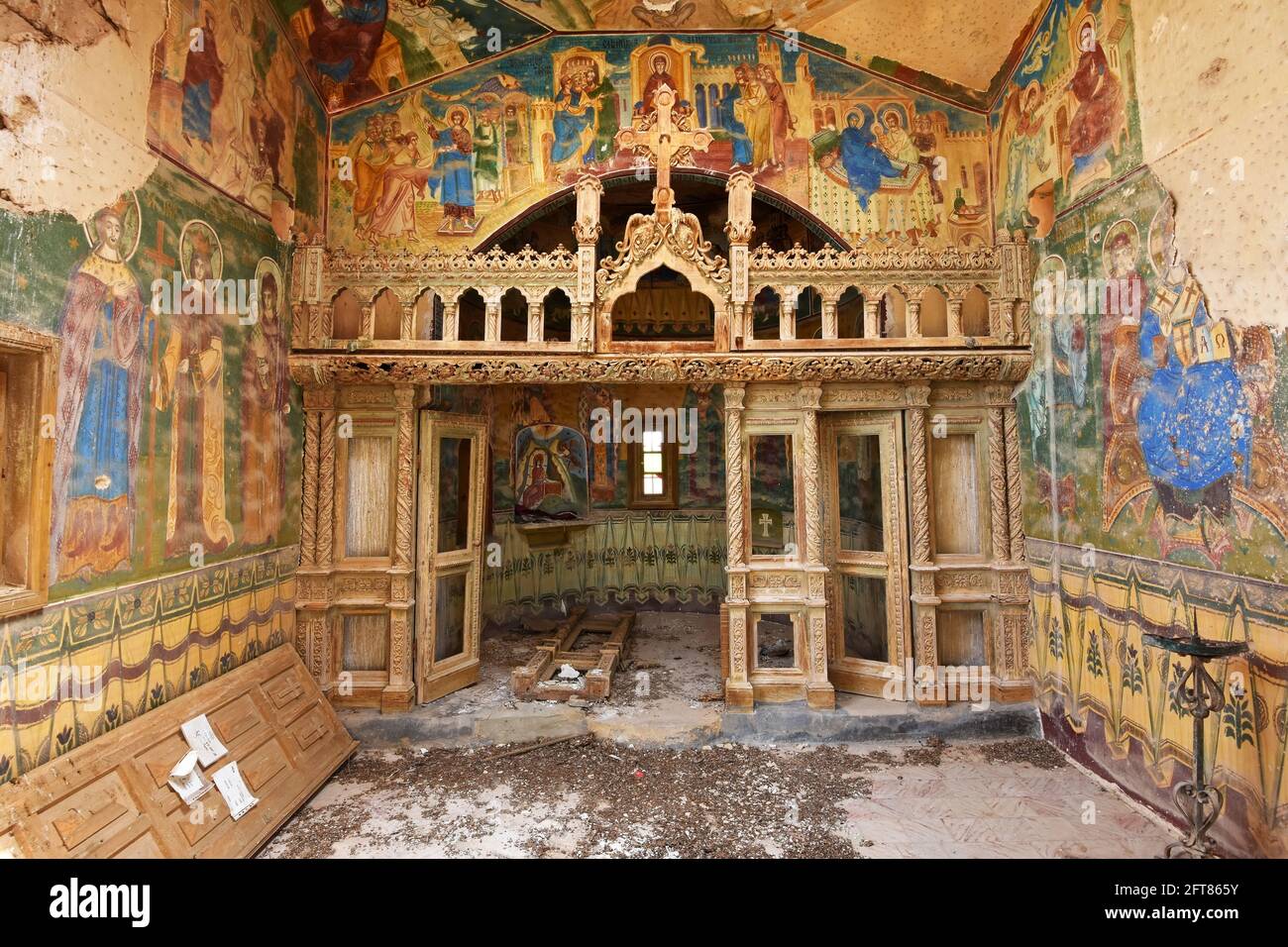 Chiesa ortodossa rumena, Qasr al yahud, fiume Giordano, Israele Foto Stock