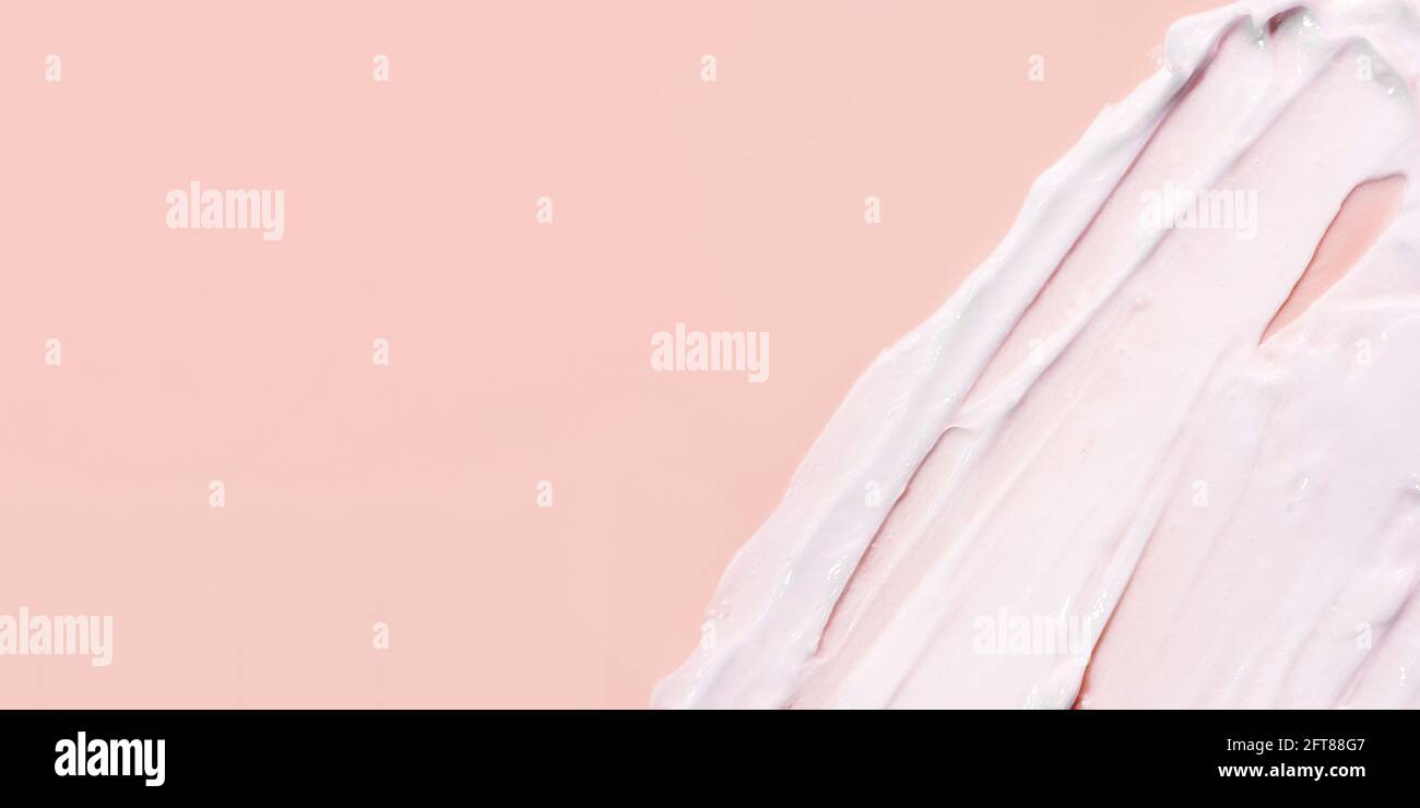 La consistenza del prodotto per la cura della pelle o dei capelli. Foto Stock