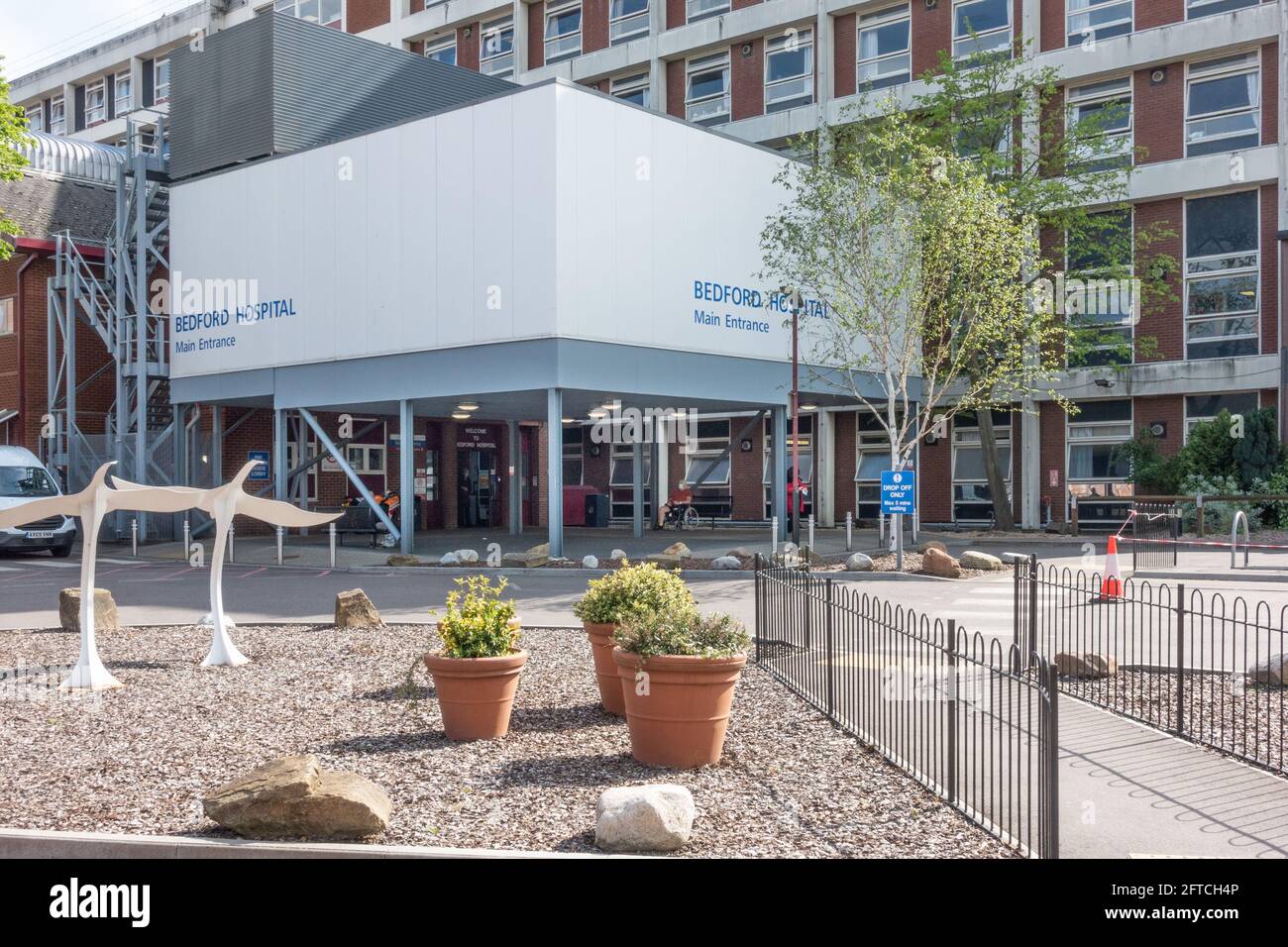 Bedford Hospital South Wing nella città di Bedfordshire Foto Stock