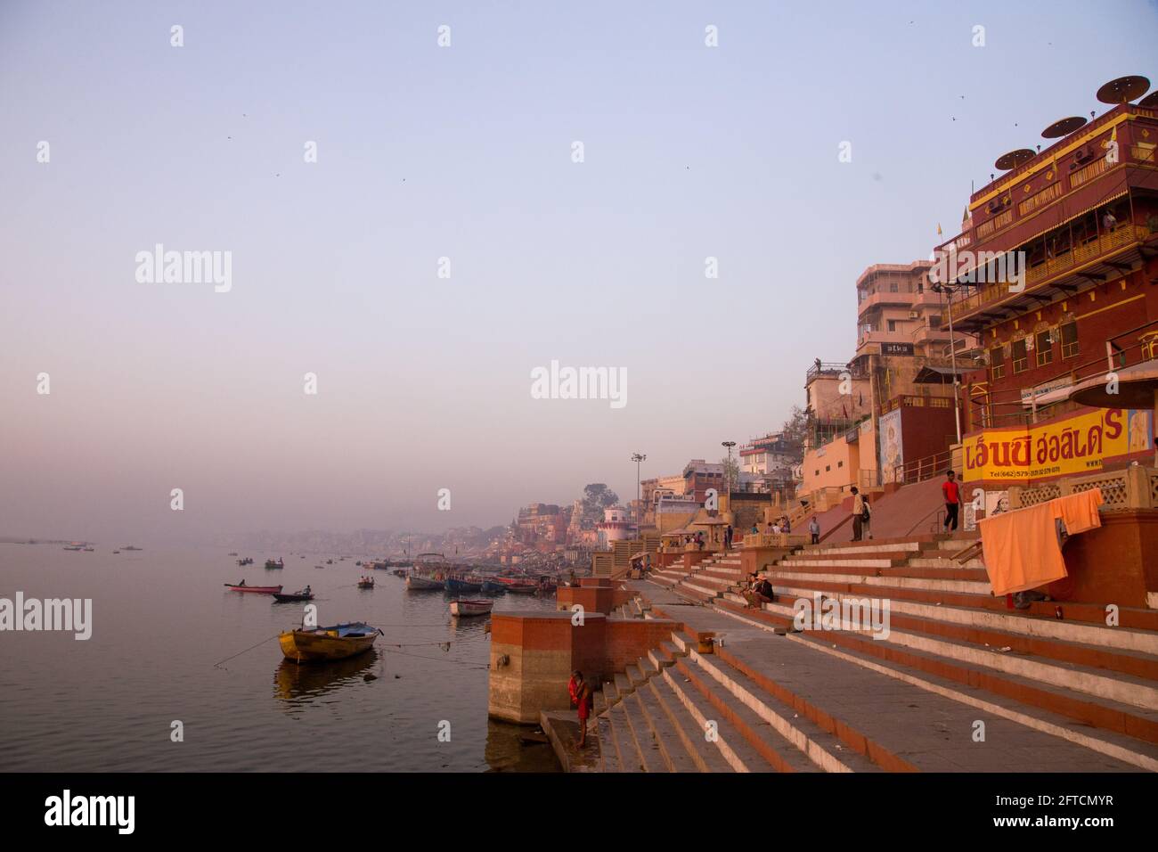 Varanasi Banaras Ghats si Ghat Dashashashwamedh Ghat Manikarnika Ghat Tulsi Ghat Foto Stock