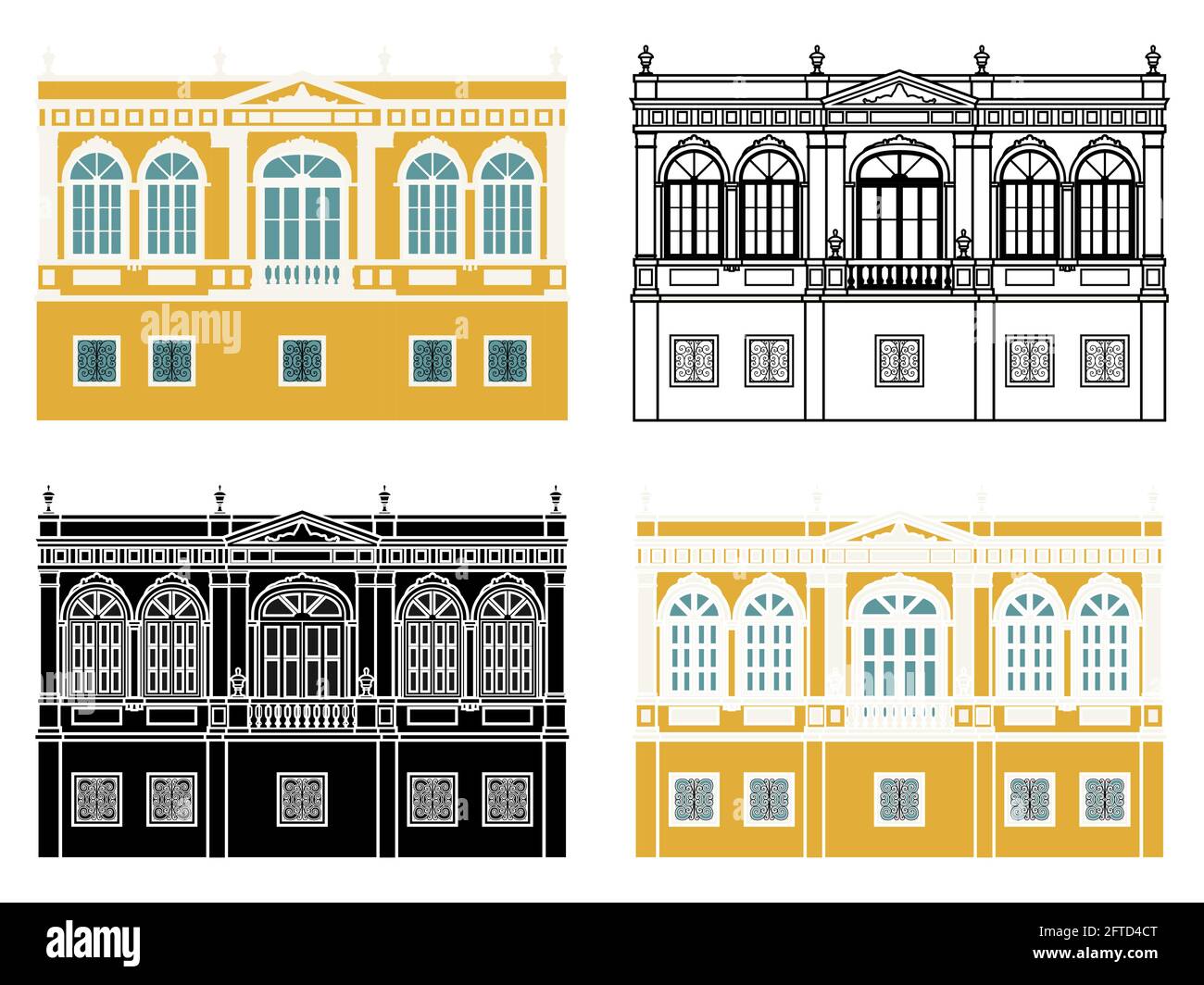 Archivio pubblico di Mineiro a Belo Horizonte, Brasile Illustrazione Vettoriale